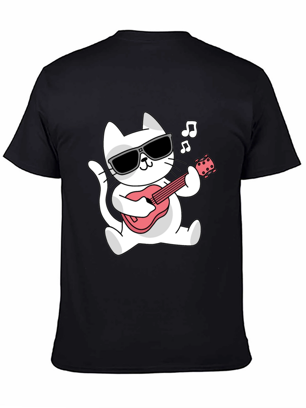 Cool Cat Guitar Player Graphic Tee