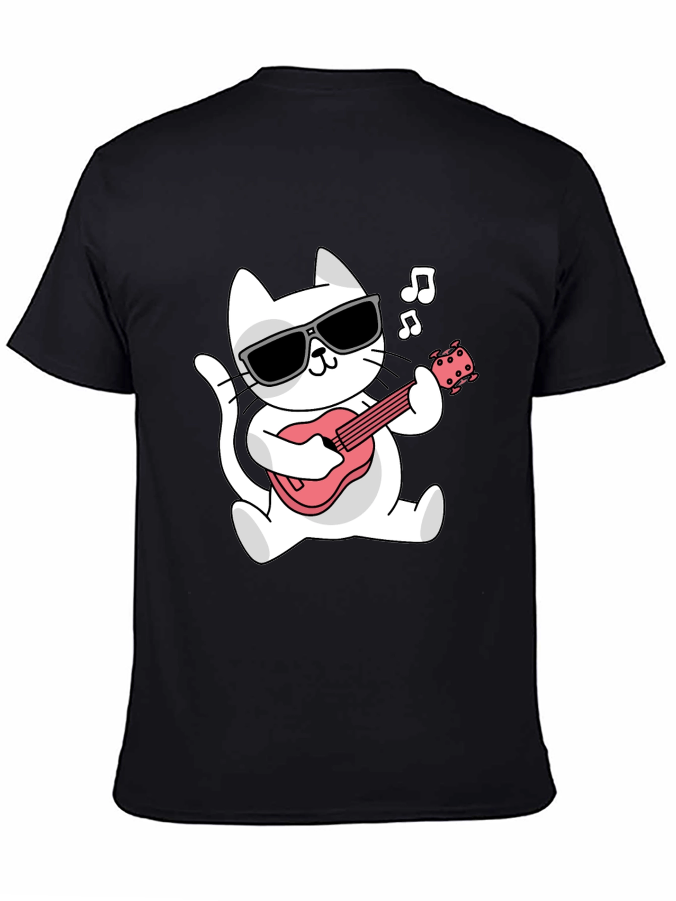 Cool Cat Guitar Player Graphic Tee