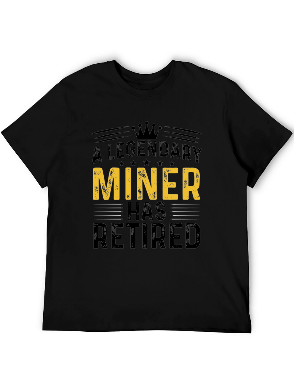 Legendary Miner Retired Black Graphic Tee