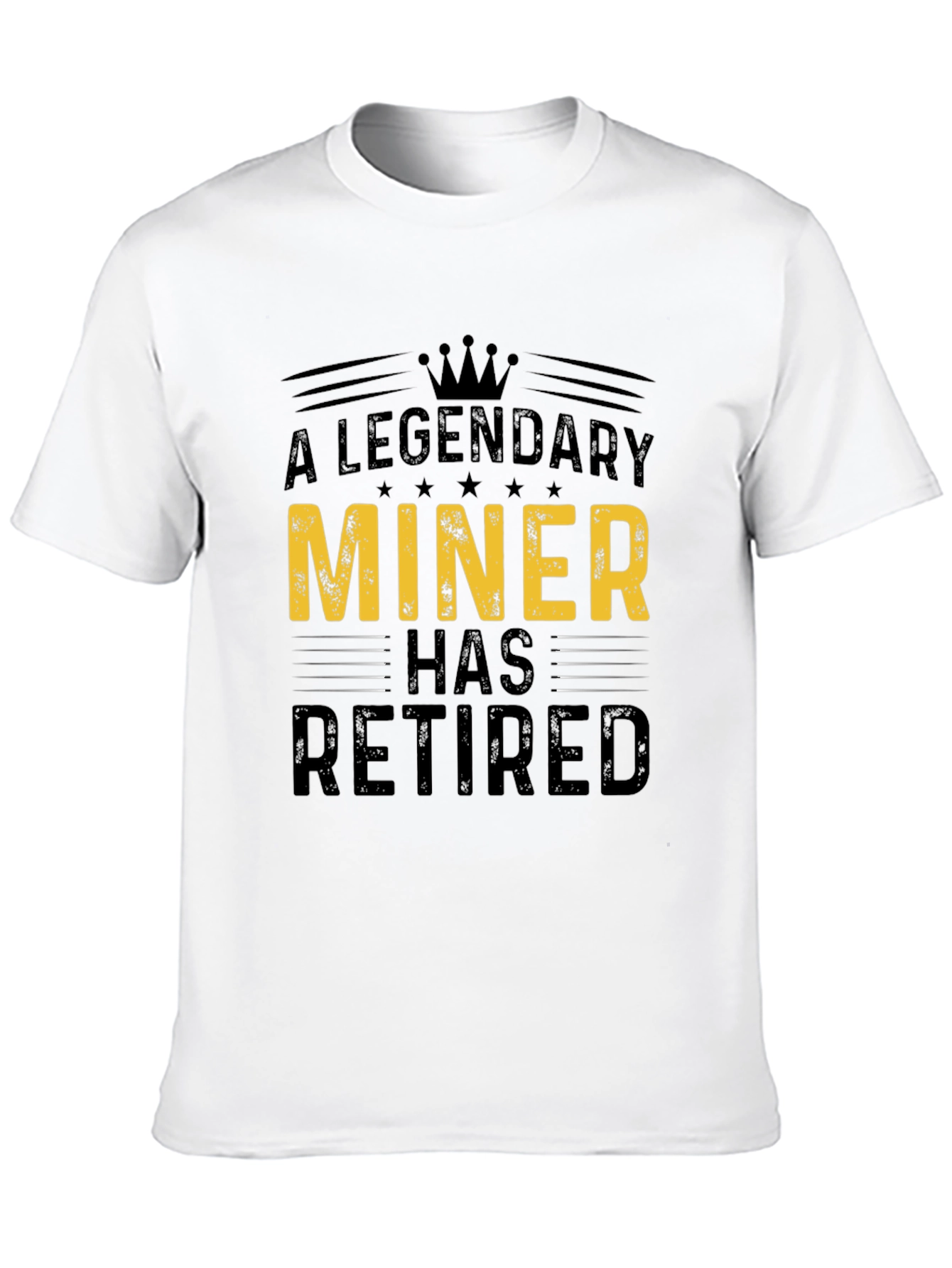 Legendary Miner Retired Black Graphic Tee