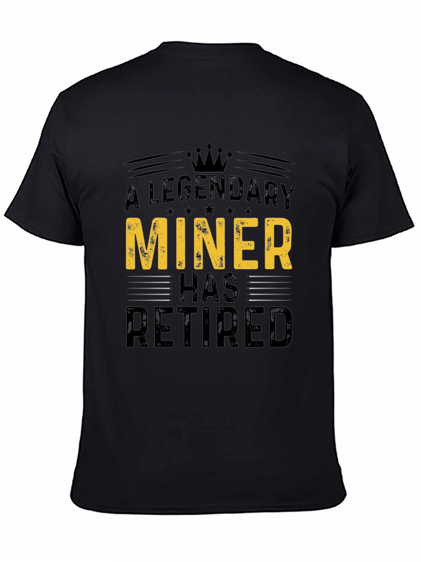 Legendary Miner Retired Black Graphic Tee