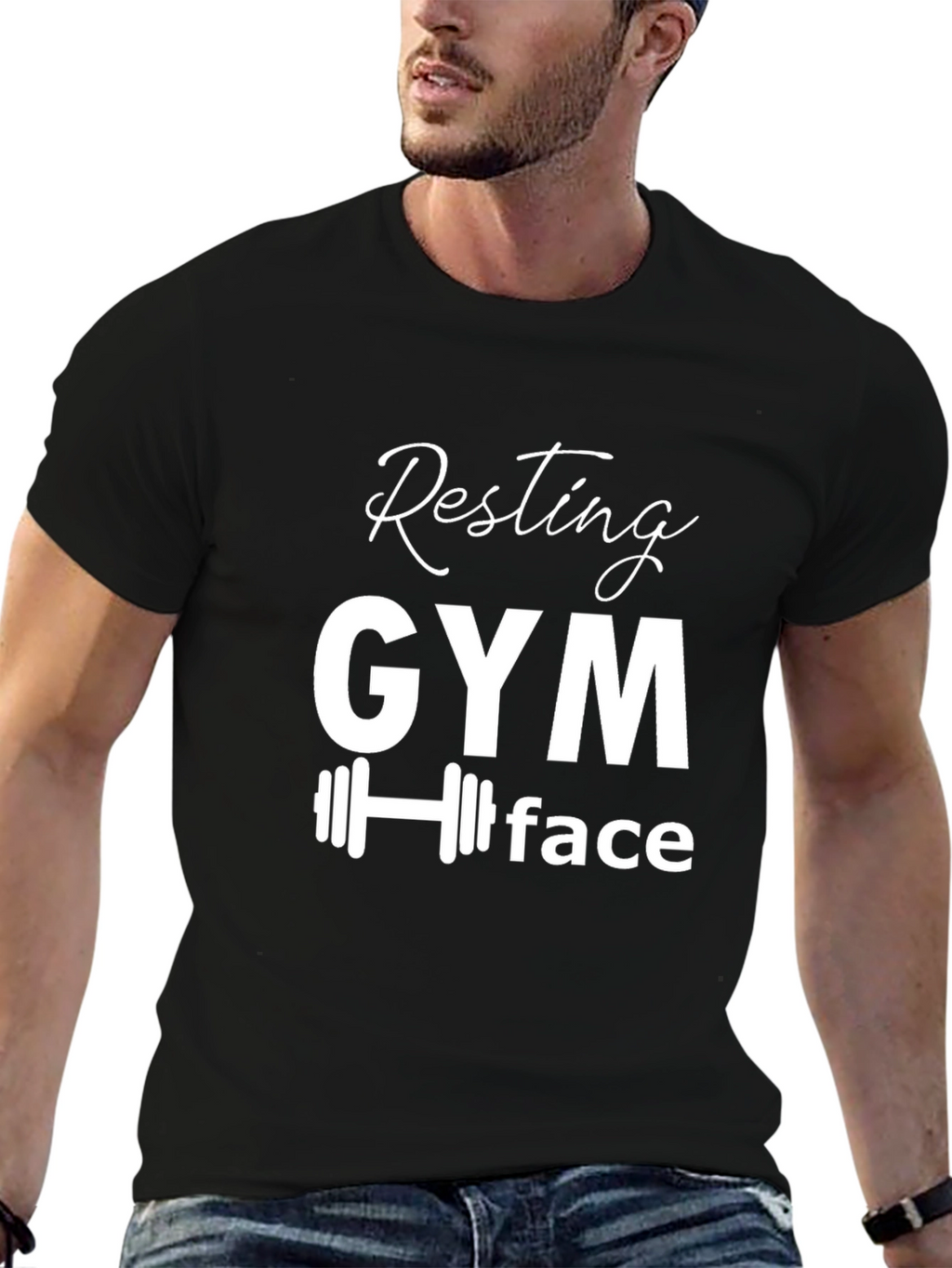 Resting Gym Face Graphic T-Shirt