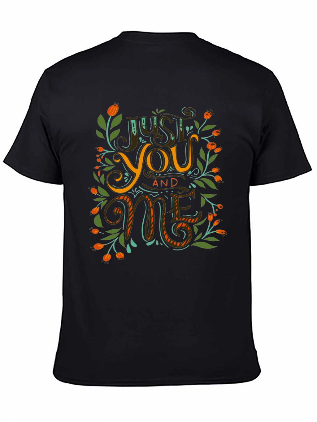 Just You and Me Graphic Black T-Shirt