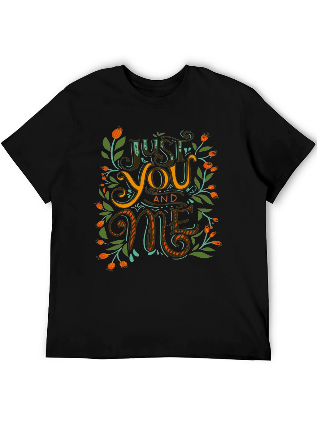 Just You and Me Graphic Black T-Shirt