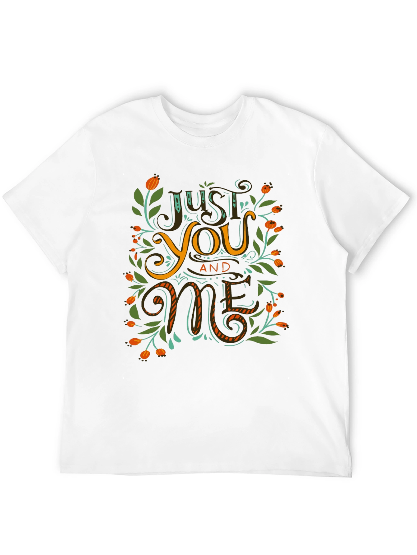 Just You and Me Graphic Black T-Shirt