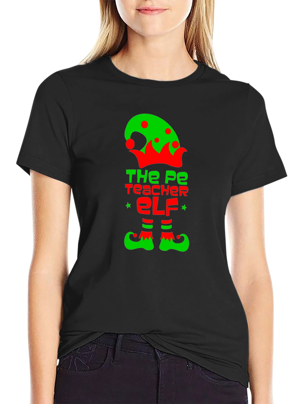 PE Teacher Elf Graphic Tee