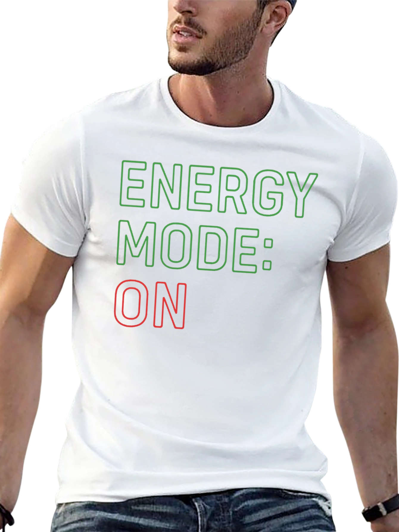 Energy Mode: ON Black Graphic Tee
