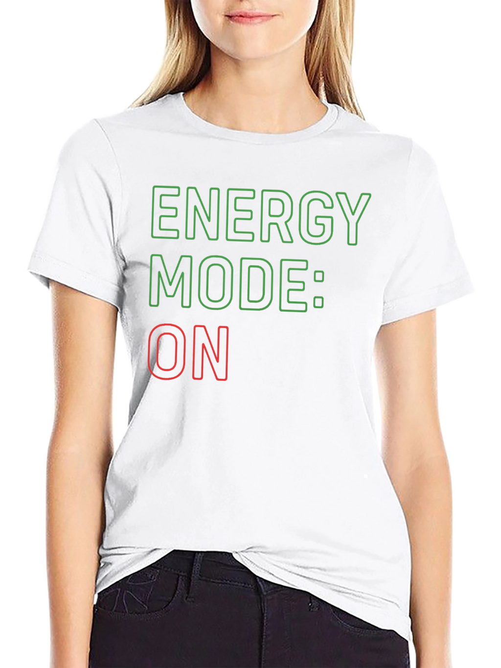 Energy Mode: ON Black Graphic Tee