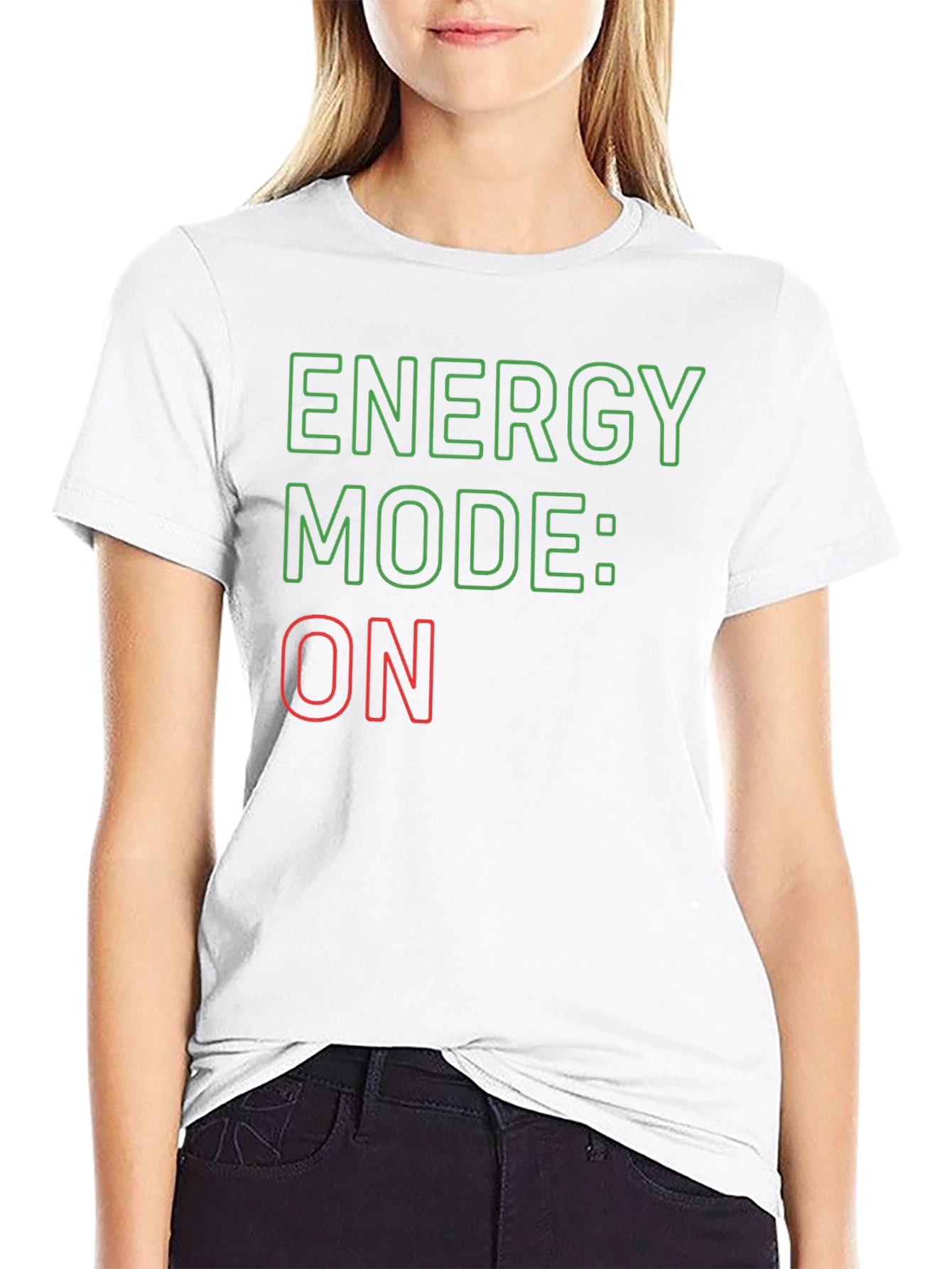 Energy Mode: ON Black Graphic Tee