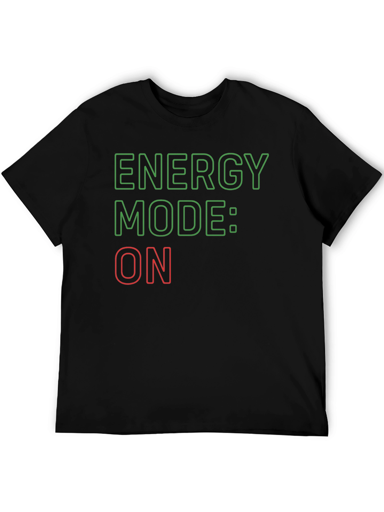 Energy Mode: ON Black Graphic Tee