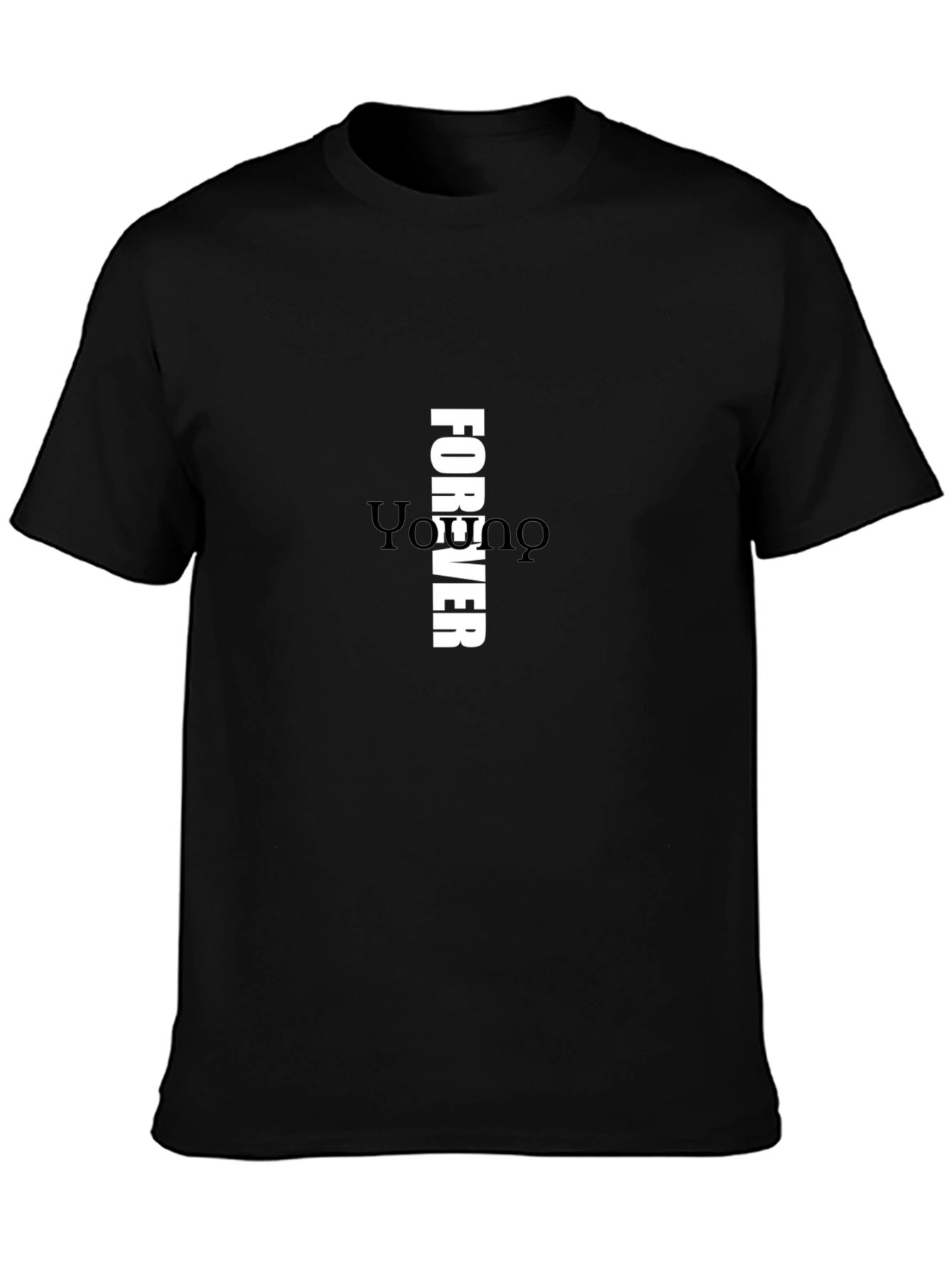 Forever Graphic Print Black T-Shirt