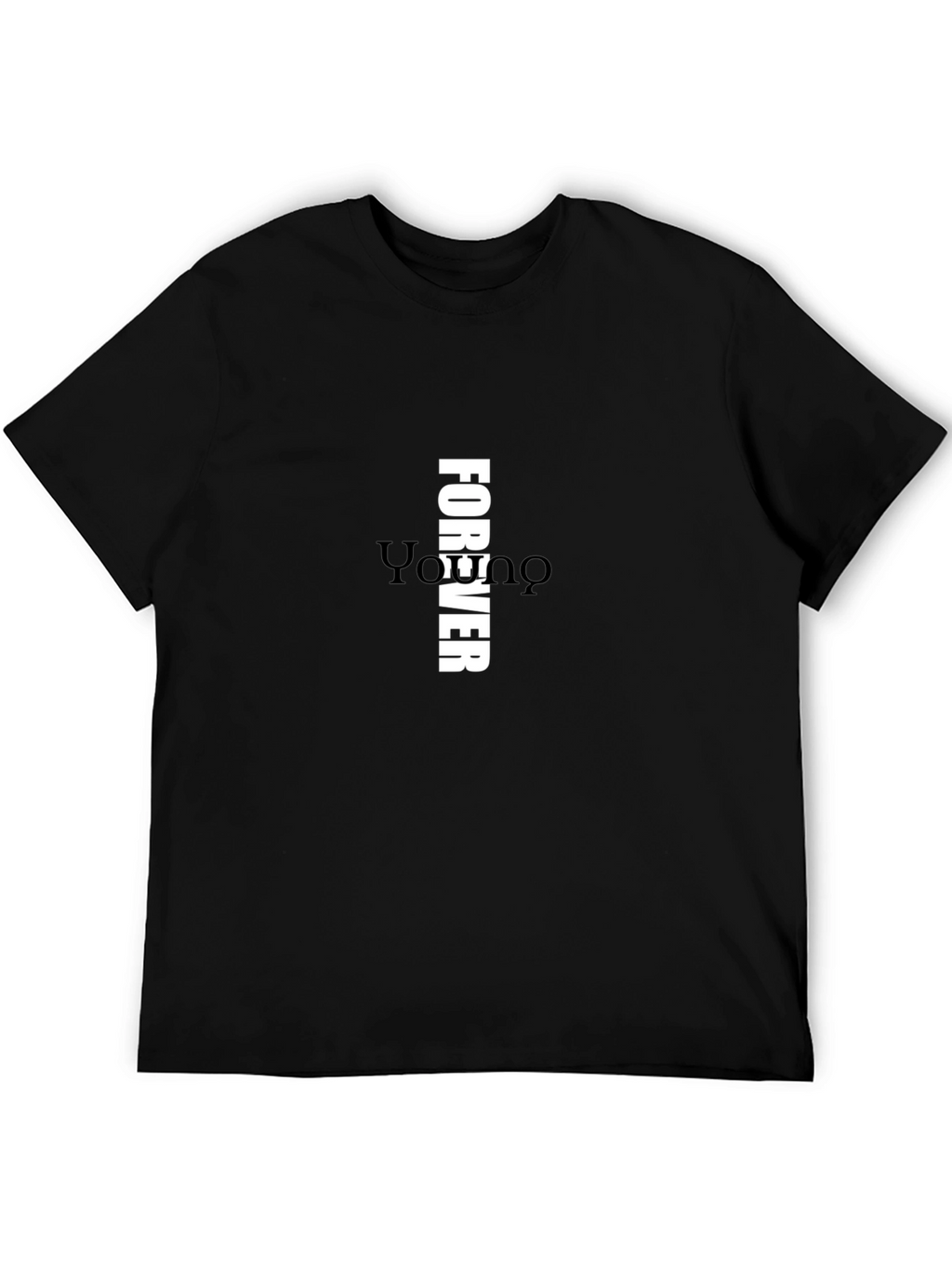 Forever Graphic Print Black T-Shirt