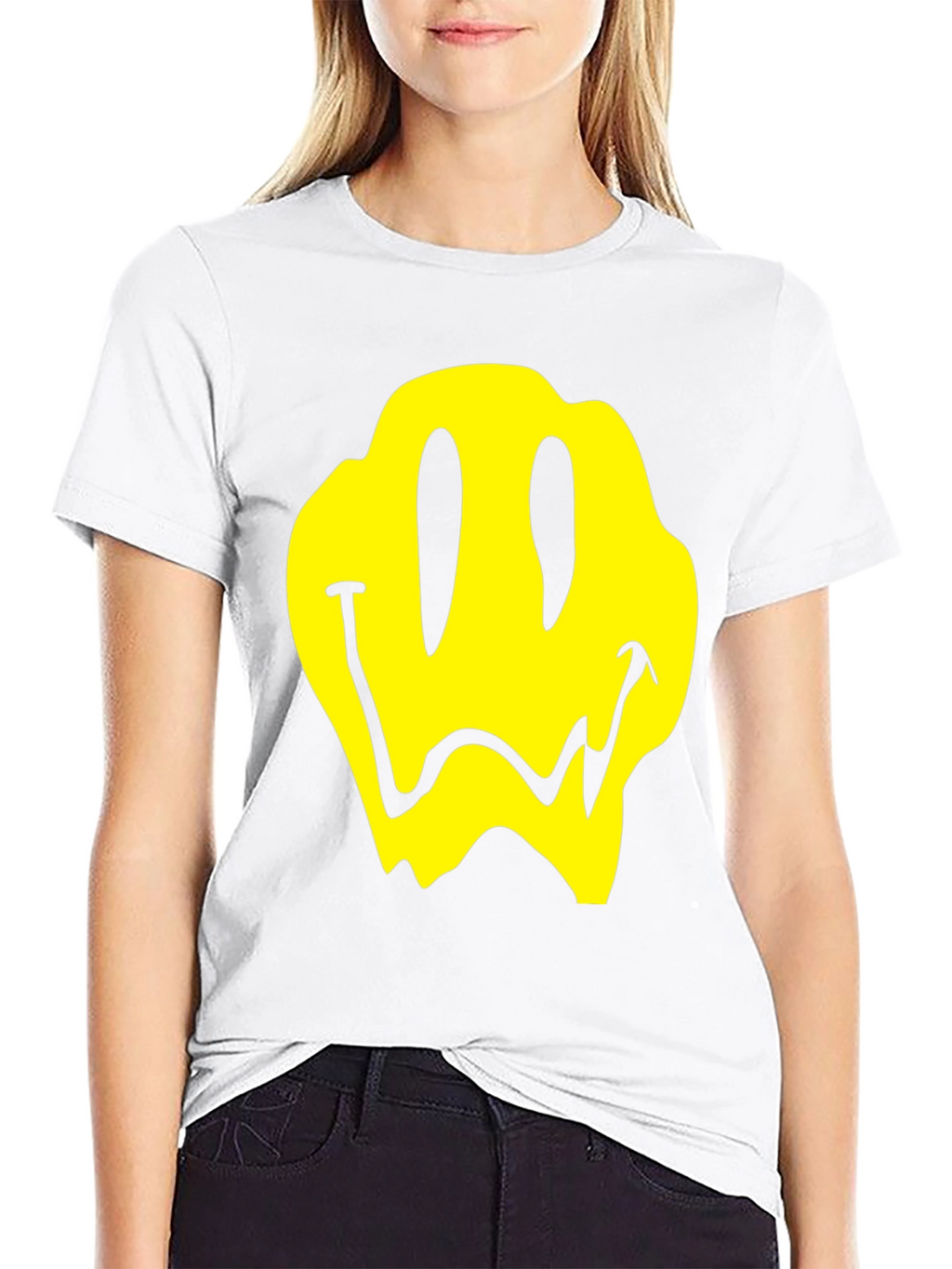 Melting Smiley Face Graphic T-Shirt