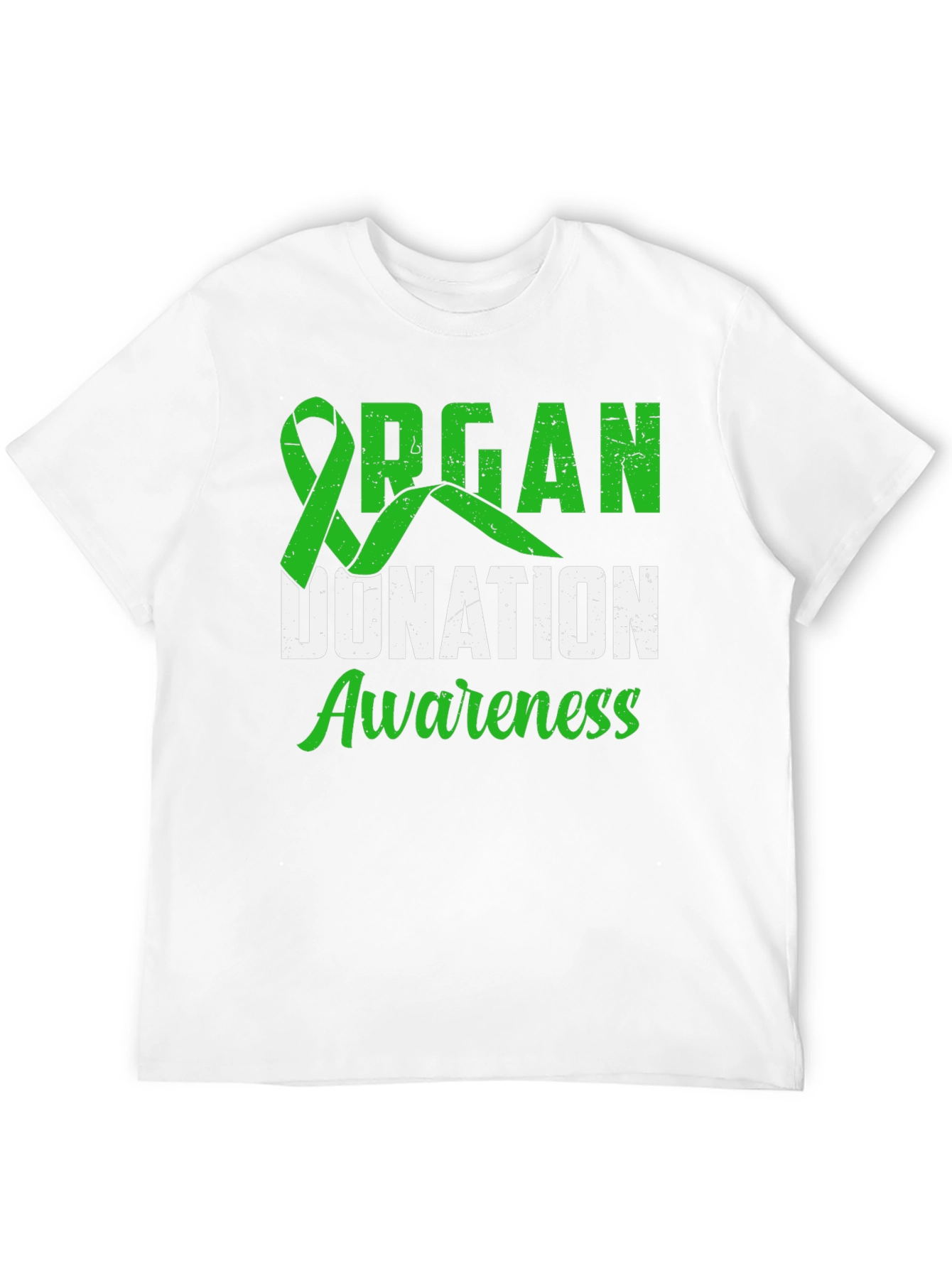 Organ Donation Awareness T-Shirt - Green Ribbon
