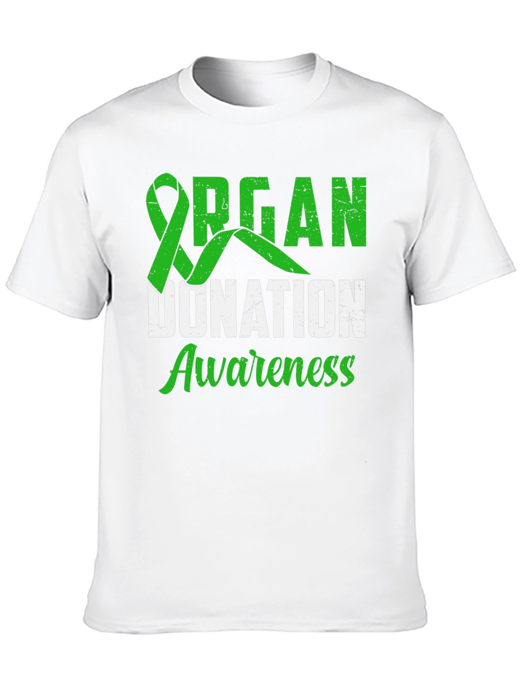 Organ Donation Awareness T-Shirt - Green Ribbon