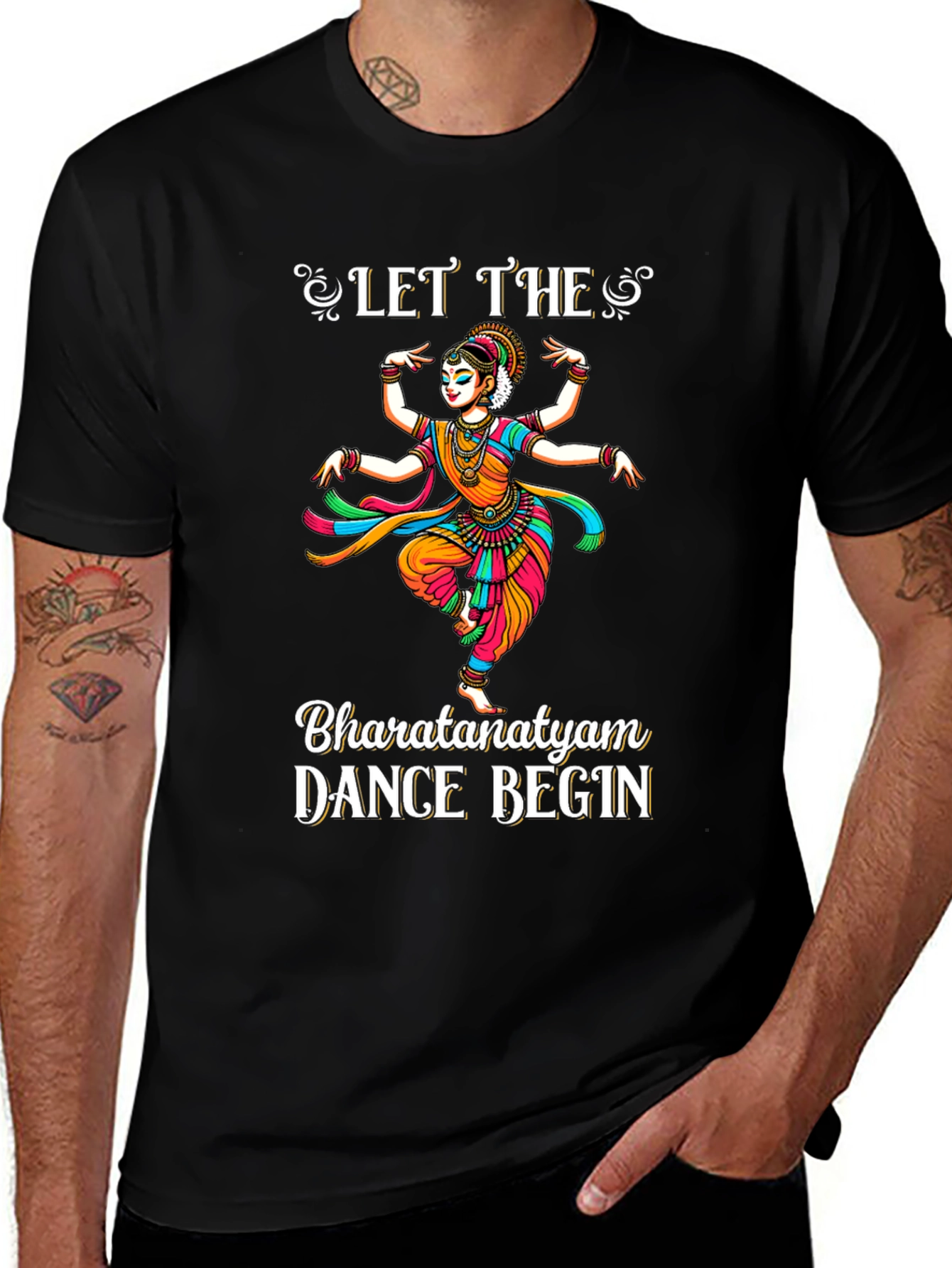 Bharatanatyam Dance Graphic T-Shirt