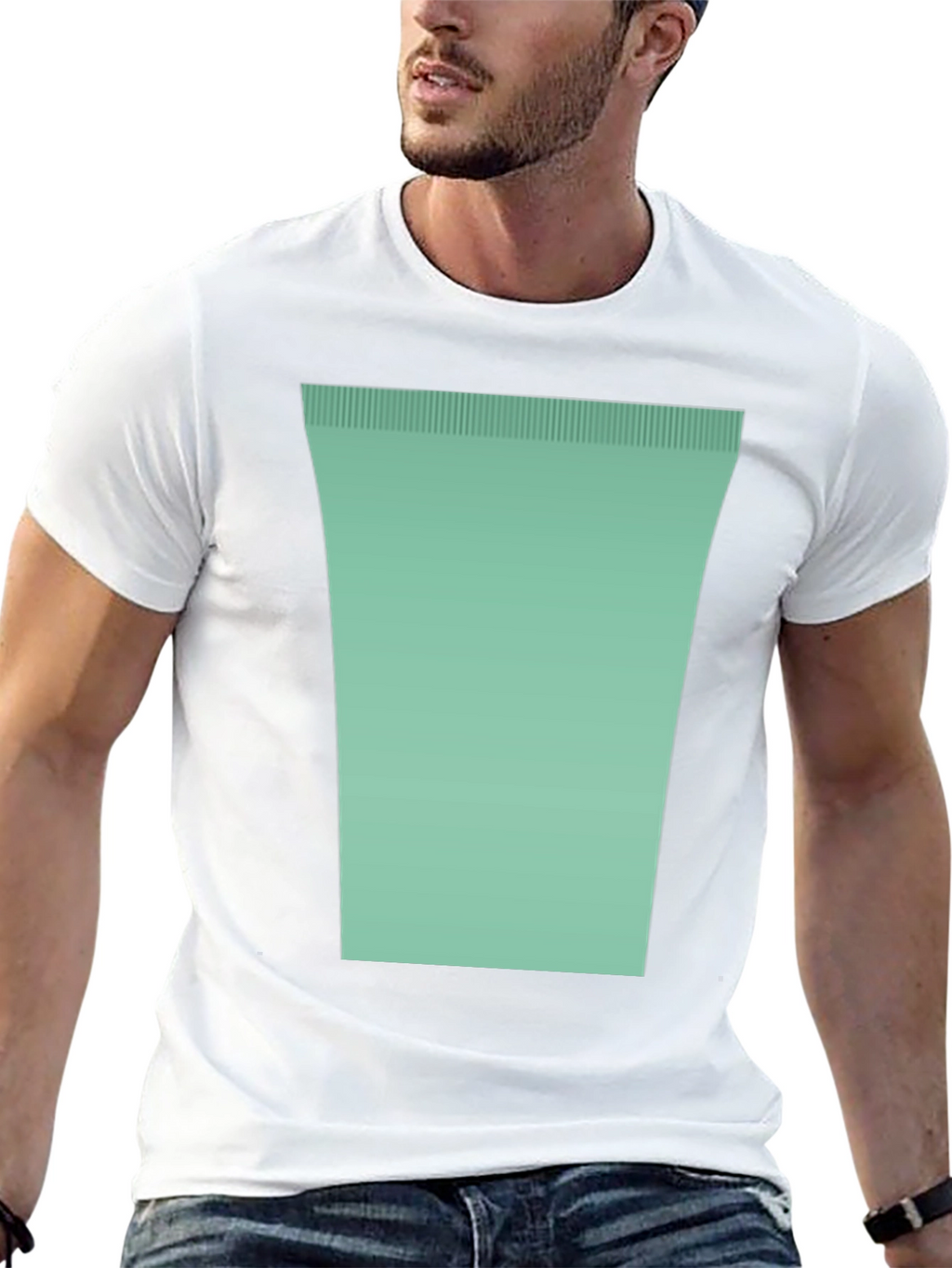 Minimalist Mint Green Graphic Tee