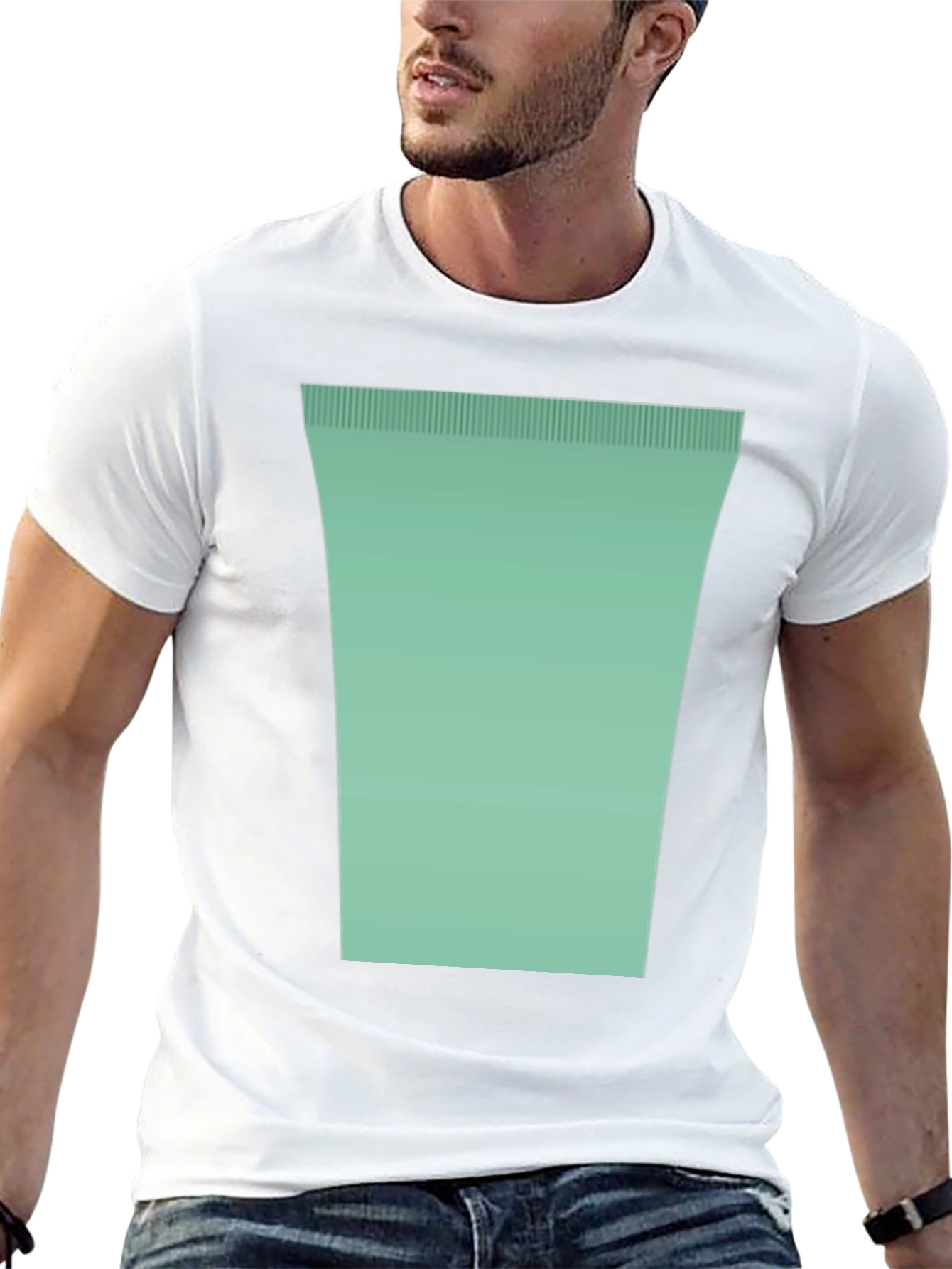 Minimalist Mint Green Graphic Tee