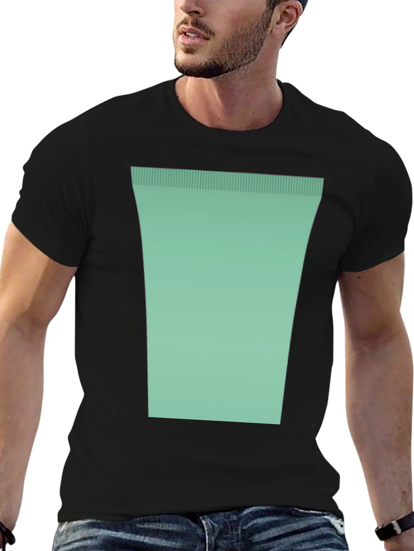 Minimalist Mint Green Graphic Tee