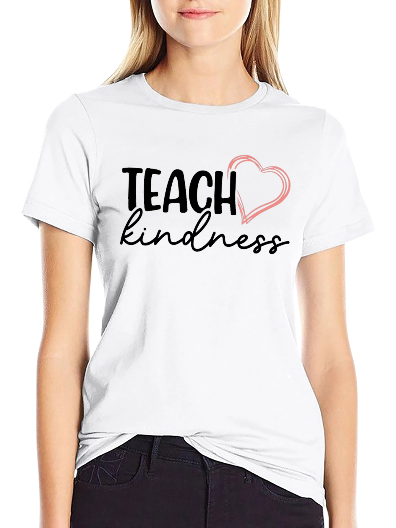 Teach Kindness Heart Graphic Tee - Soft & Stylish