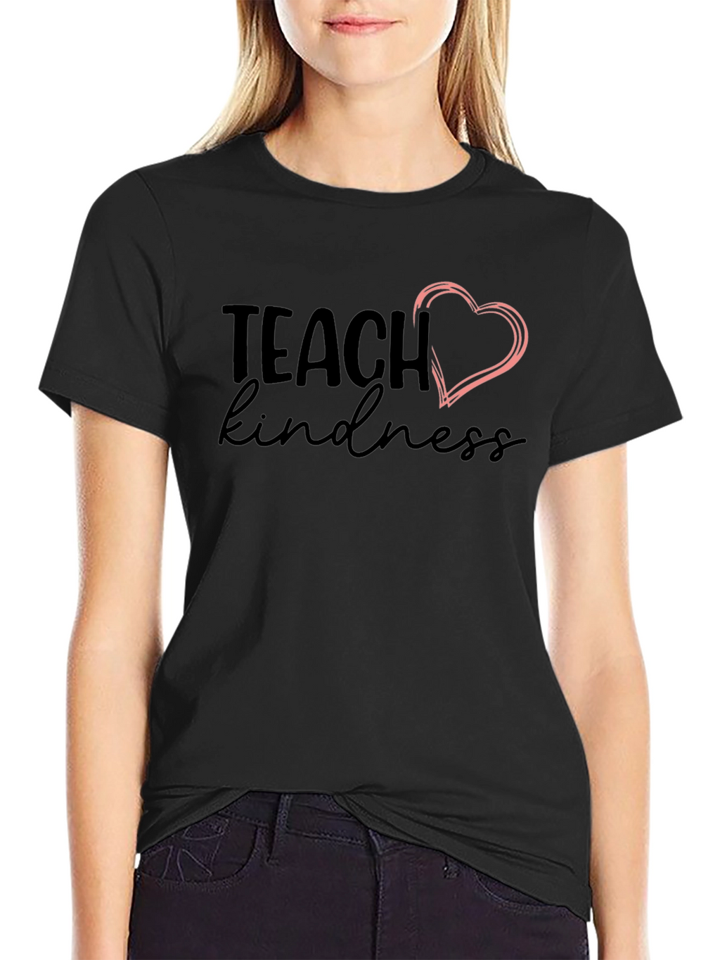 Teach Kindness Heart Graphic Tee - Soft & Stylish