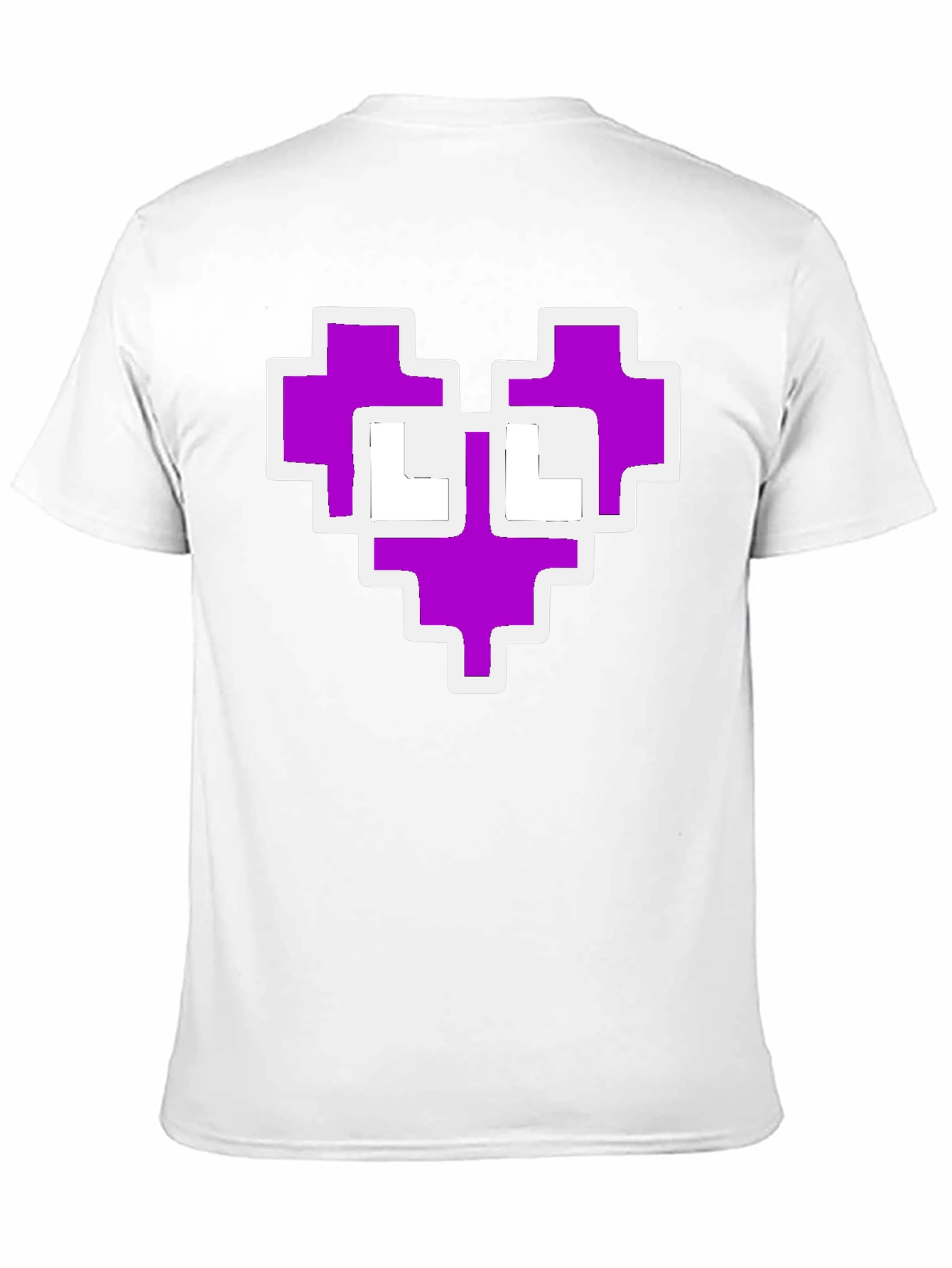 Pixel Heart Graphic Black Tee Shirt