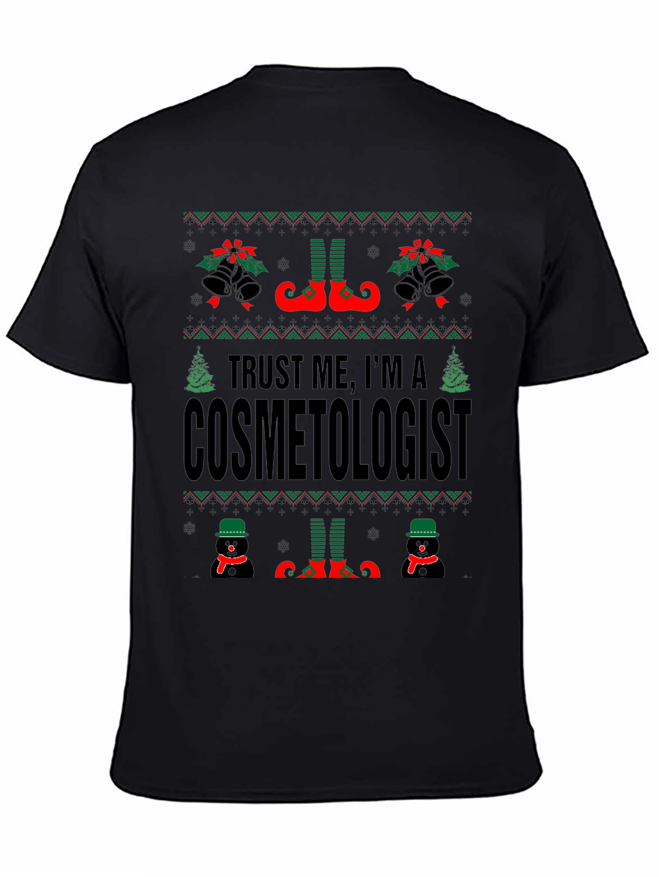 Funny Cosmetologist Ugly Christmas Sweater T-Shirt