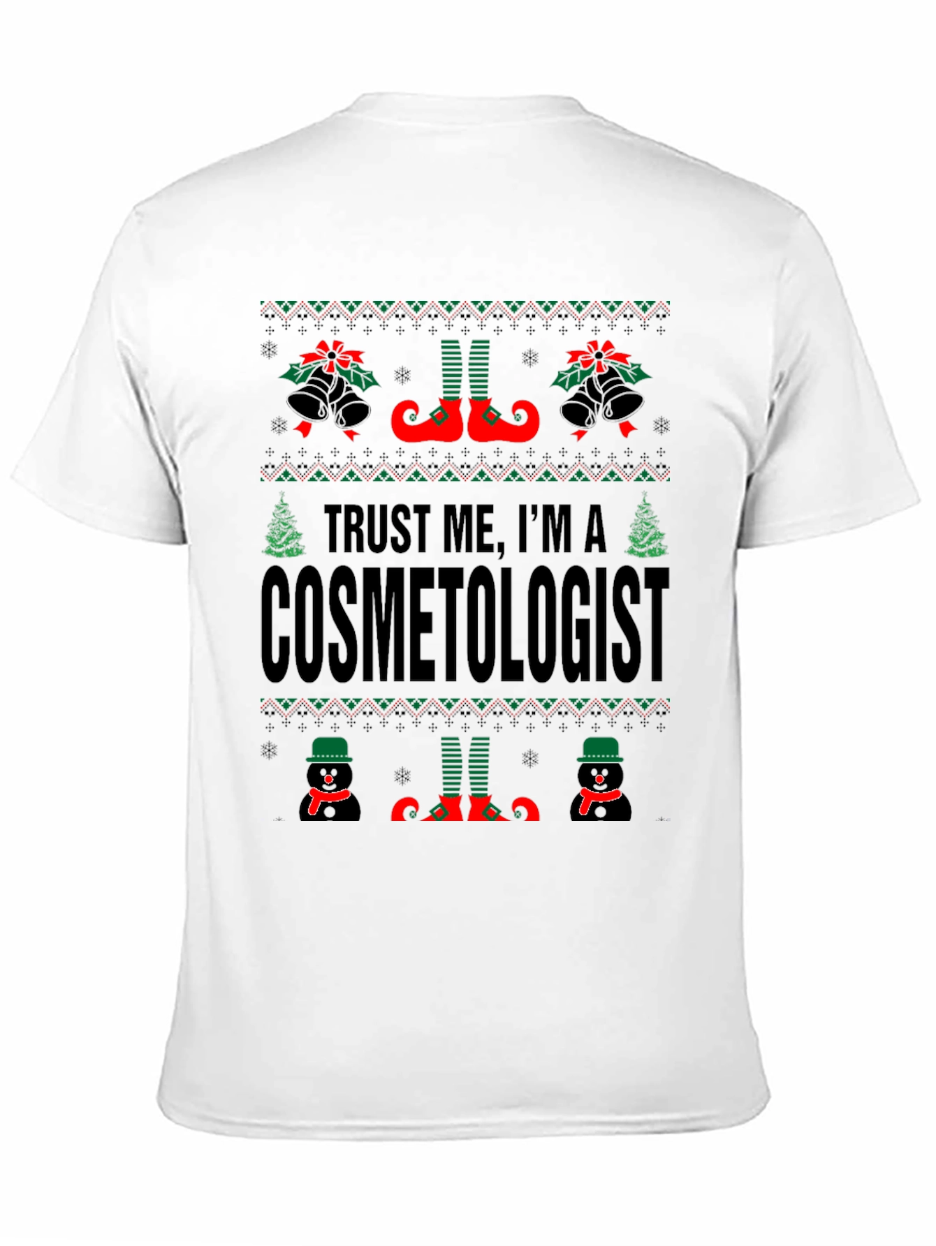 Funny Cosmetologist Ugly Christmas Sweater T-Shirt