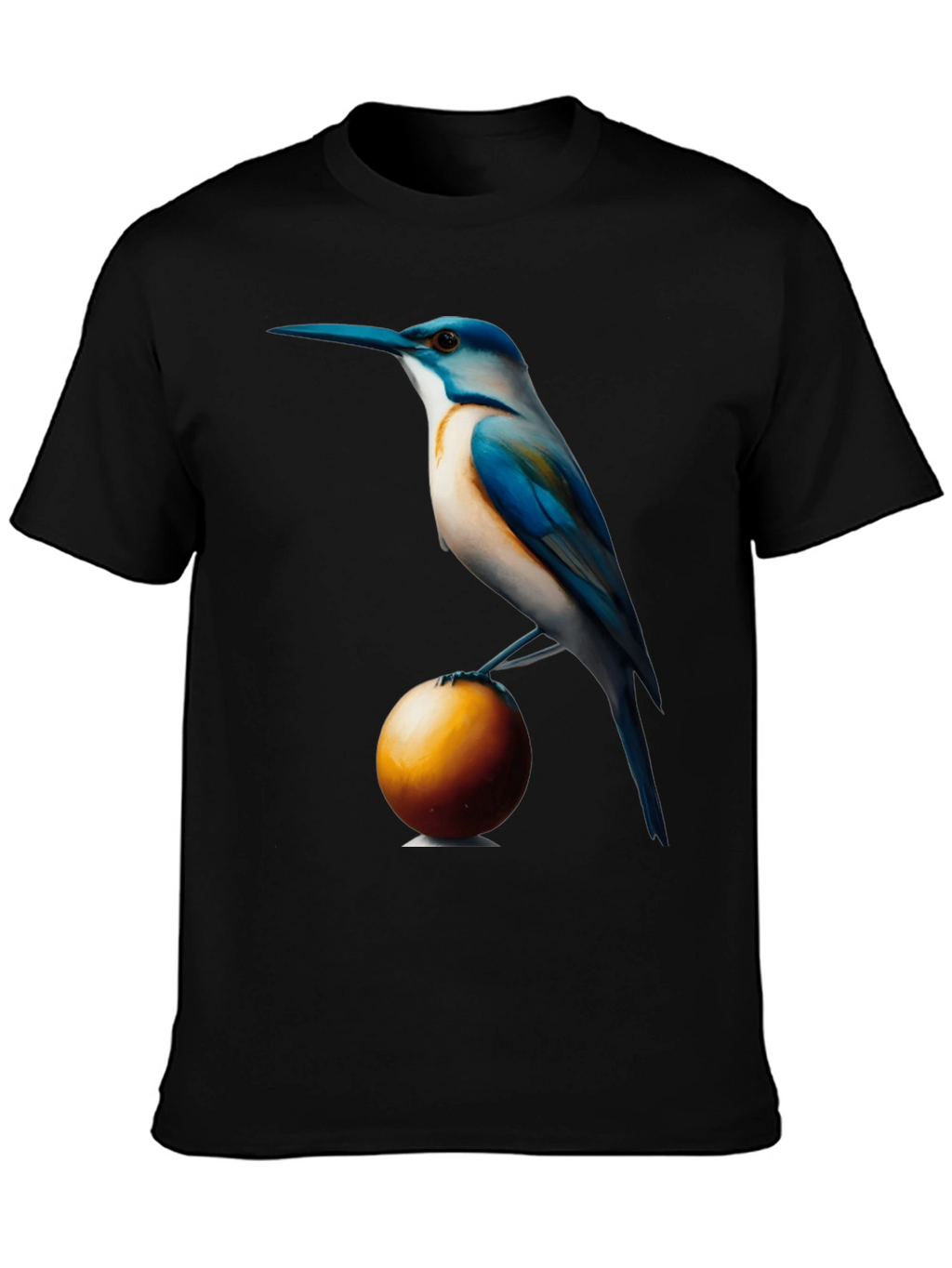 Bird on Ball Graphic Tee - Unique Artistic Design