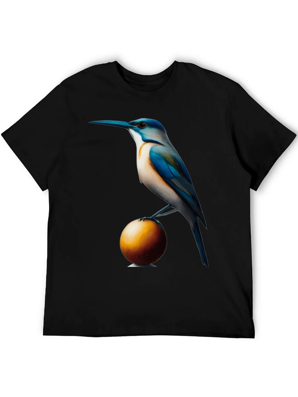 Bird on Ball Graphic Tee - Unique Artistic Design