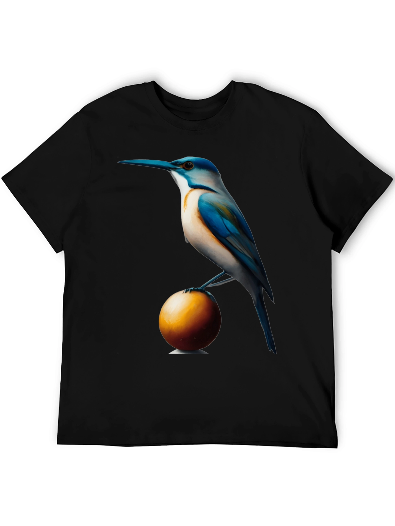 Bird on Ball Graphic Tee - Unique Artistic Design