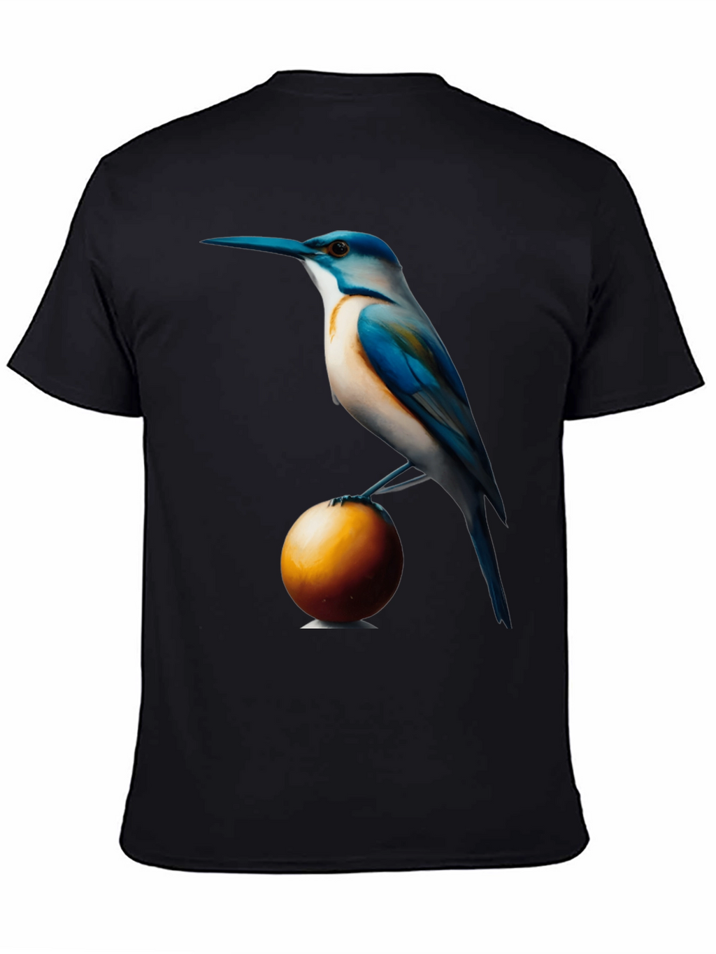 Bird on Ball Graphic Tee - Unique Artistic Design