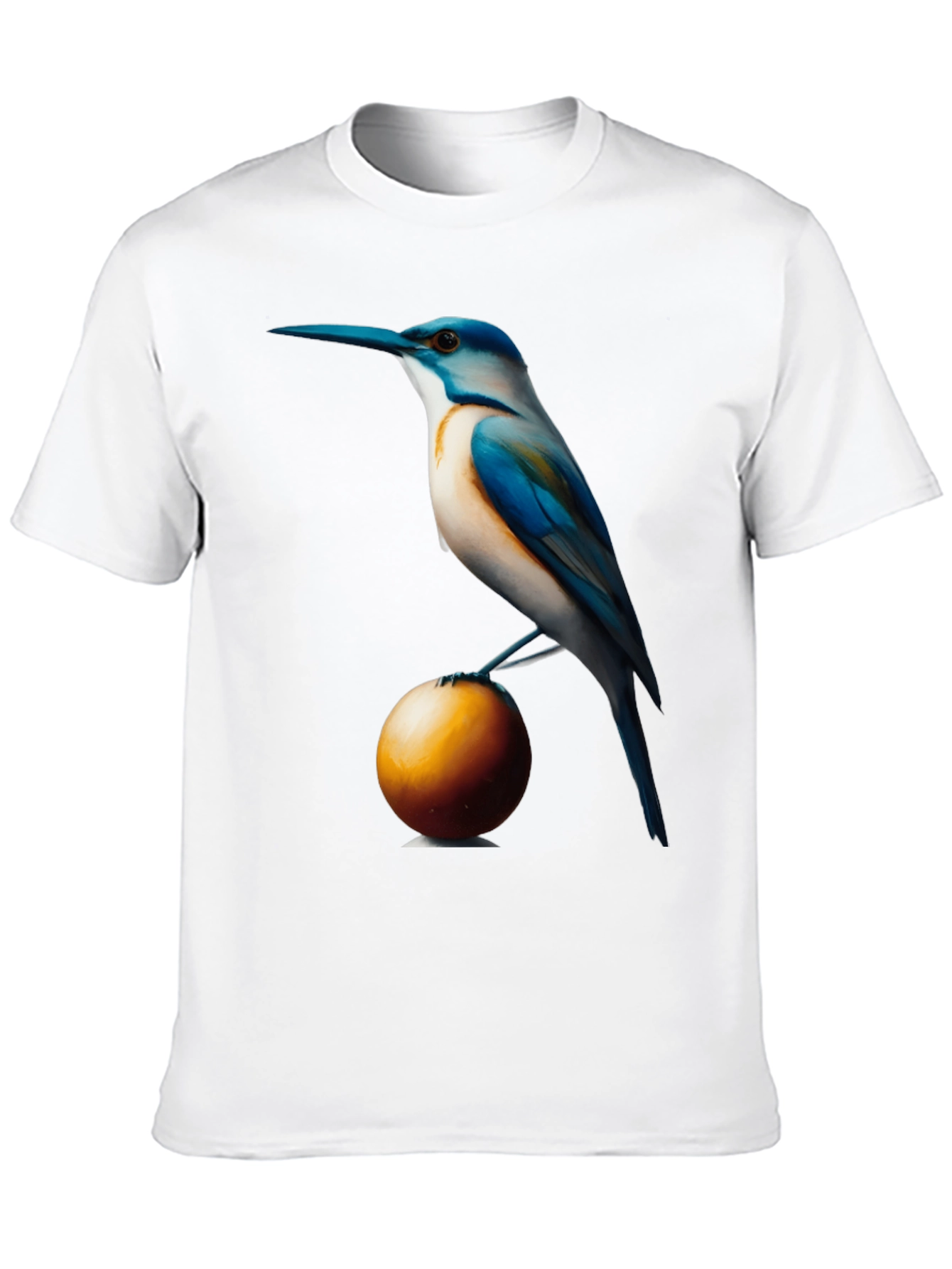 Bird on Ball Graphic Tee - Unique Artistic Design