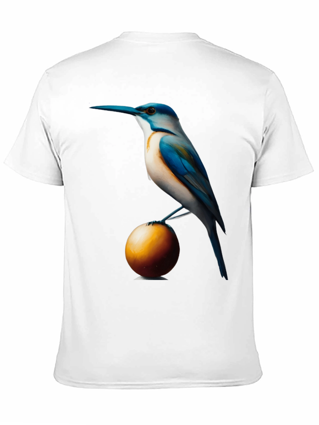 Bird on Ball Graphic Tee - Unique Artistic Design