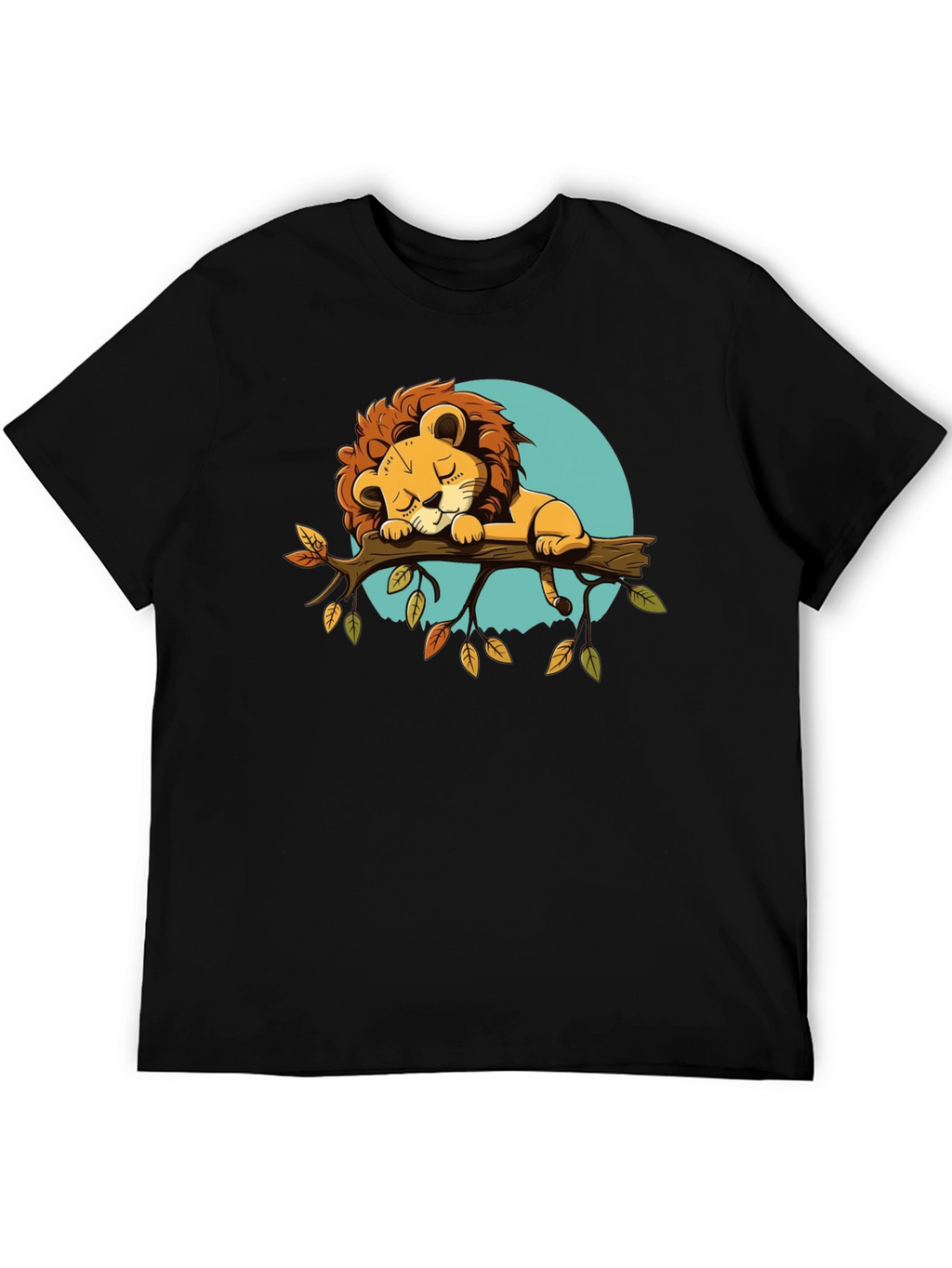 Cute Sleeping Lion Graphic Tee