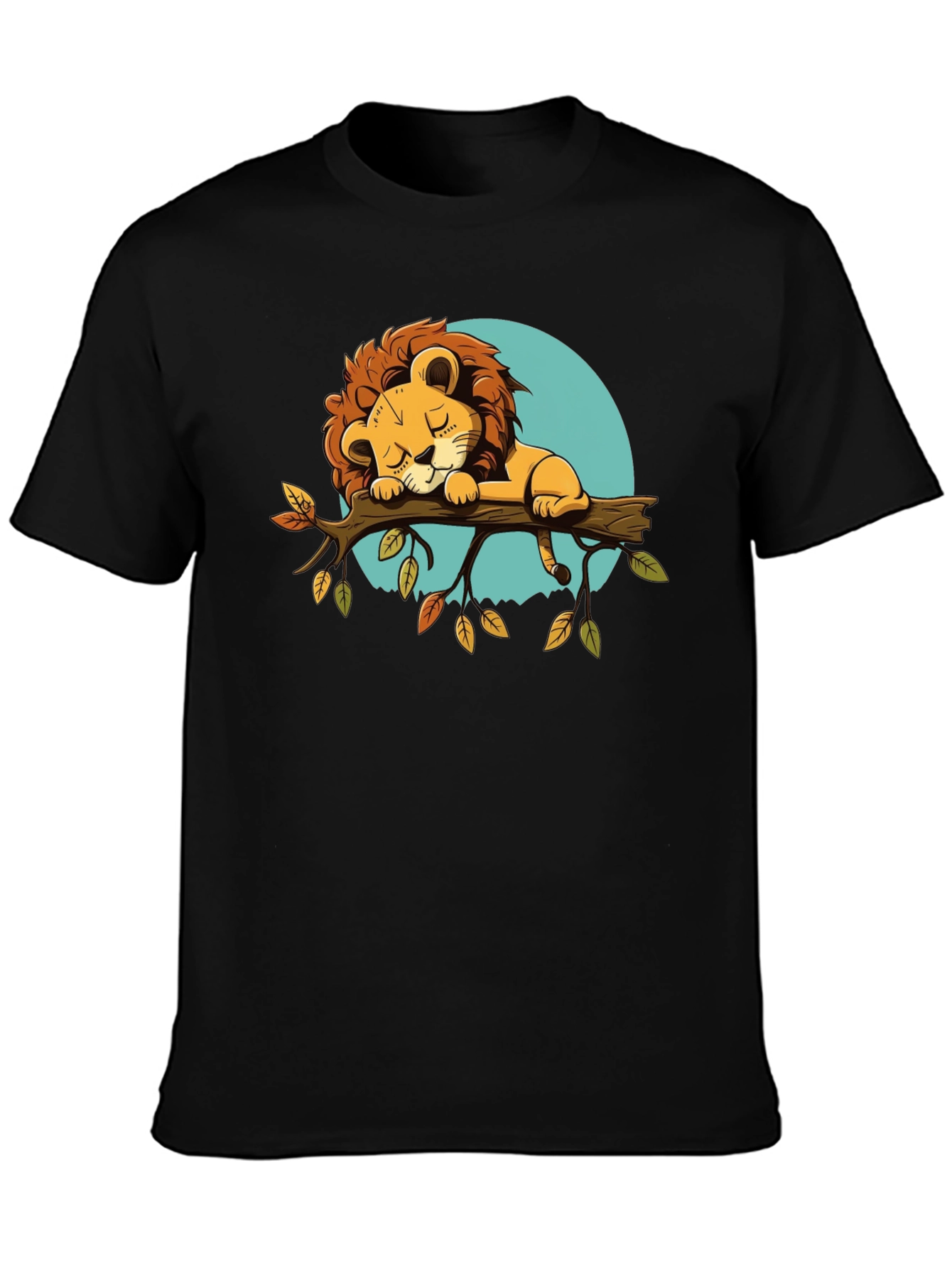 Cute Sleeping Lion Graphic Tee