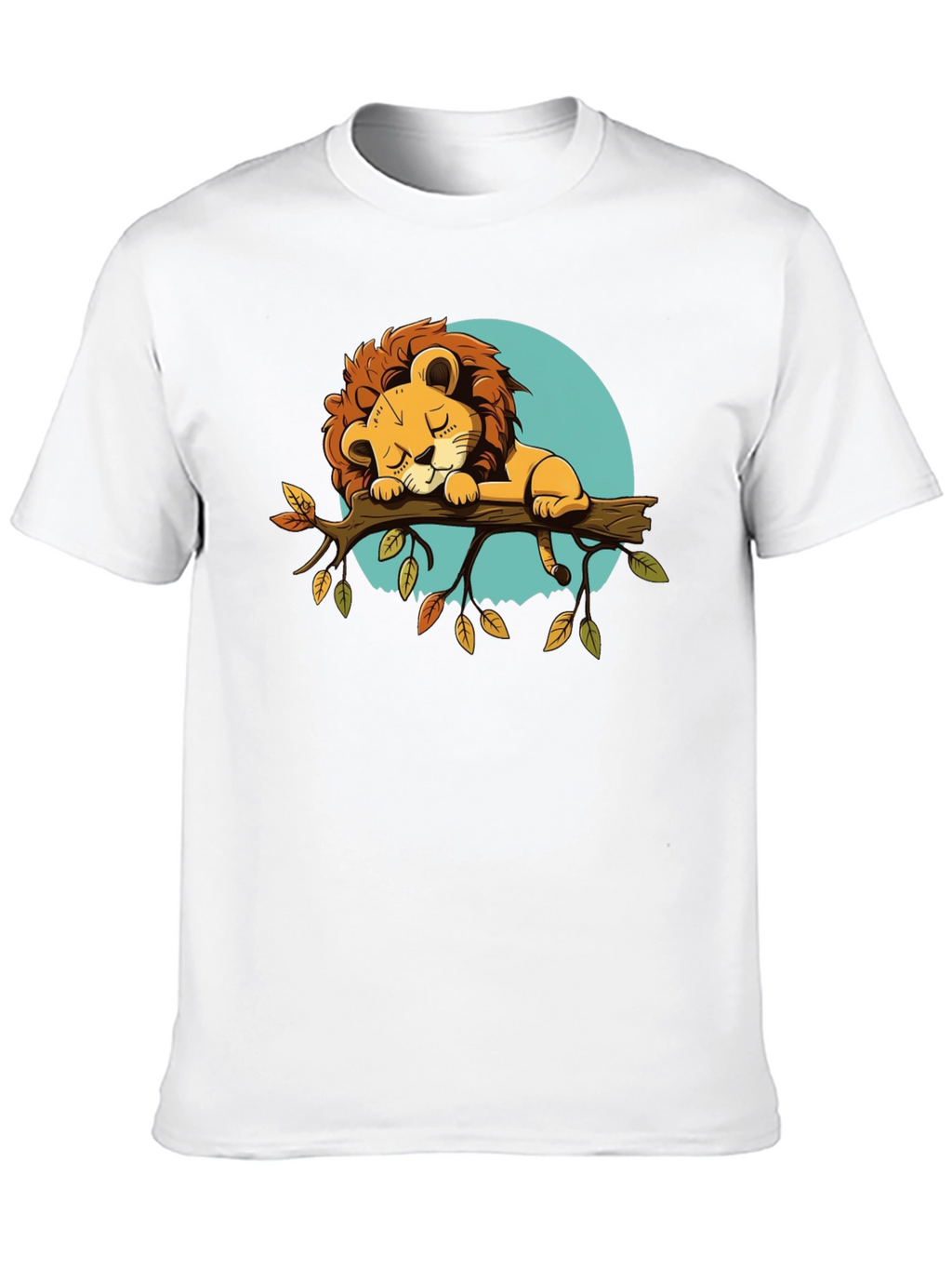 Cute Sleeping Lion Graphic Tee