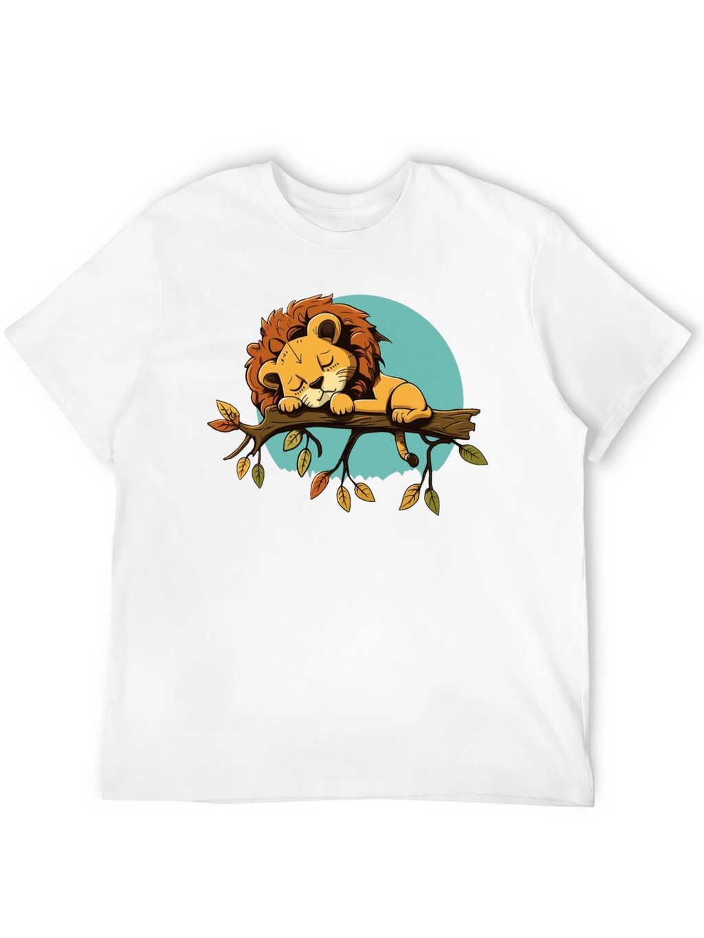 Cute Sleeping Lion Graphic Tee