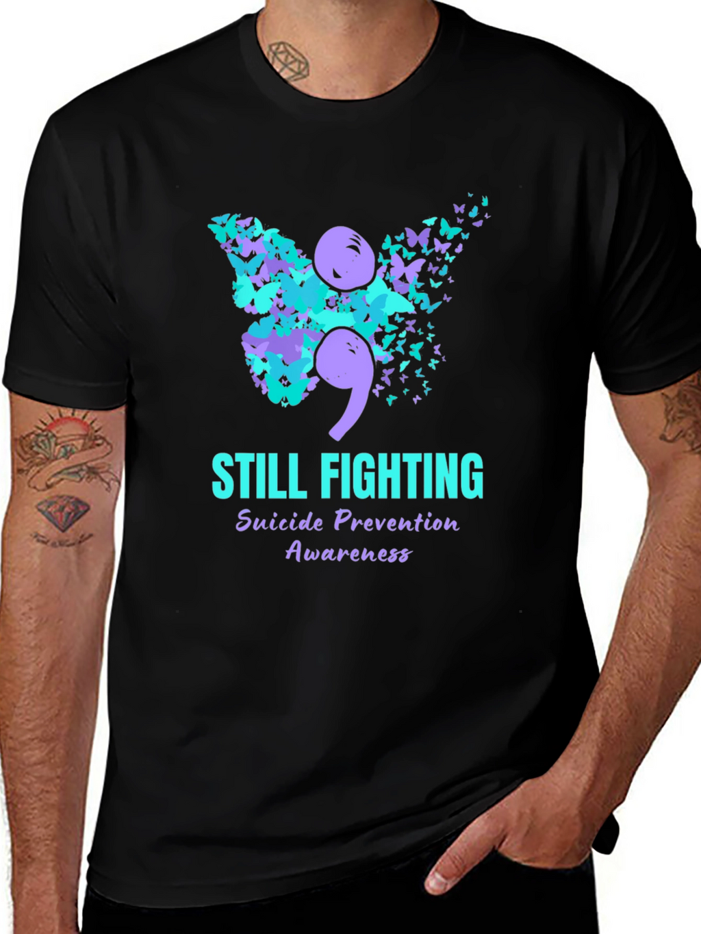 Still Fighting Suicide Awareness Graphic T-Shirt