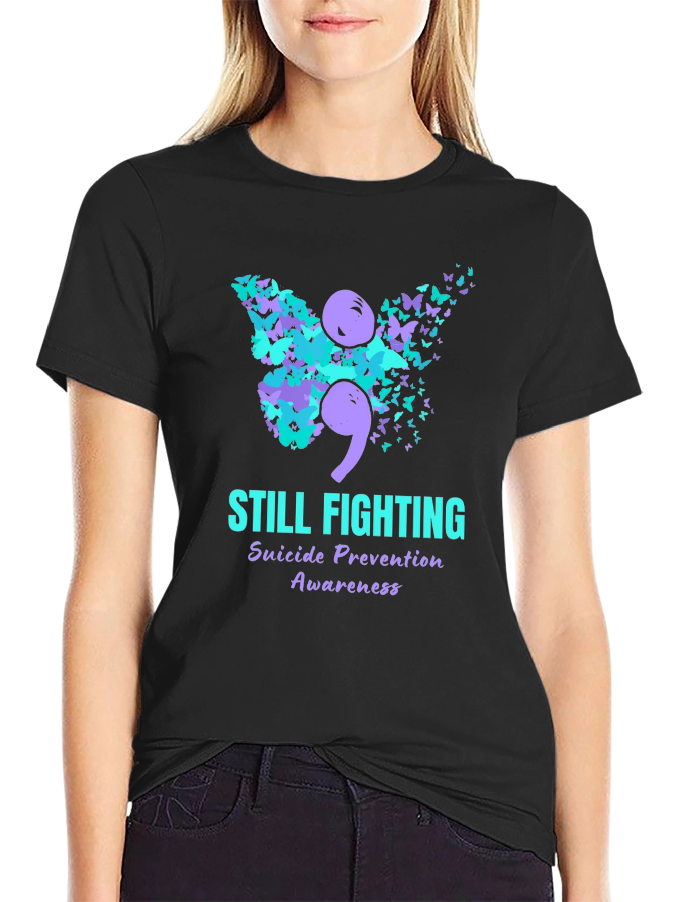 Still Fighting Suicide Awareness Graphic T-Shirt
