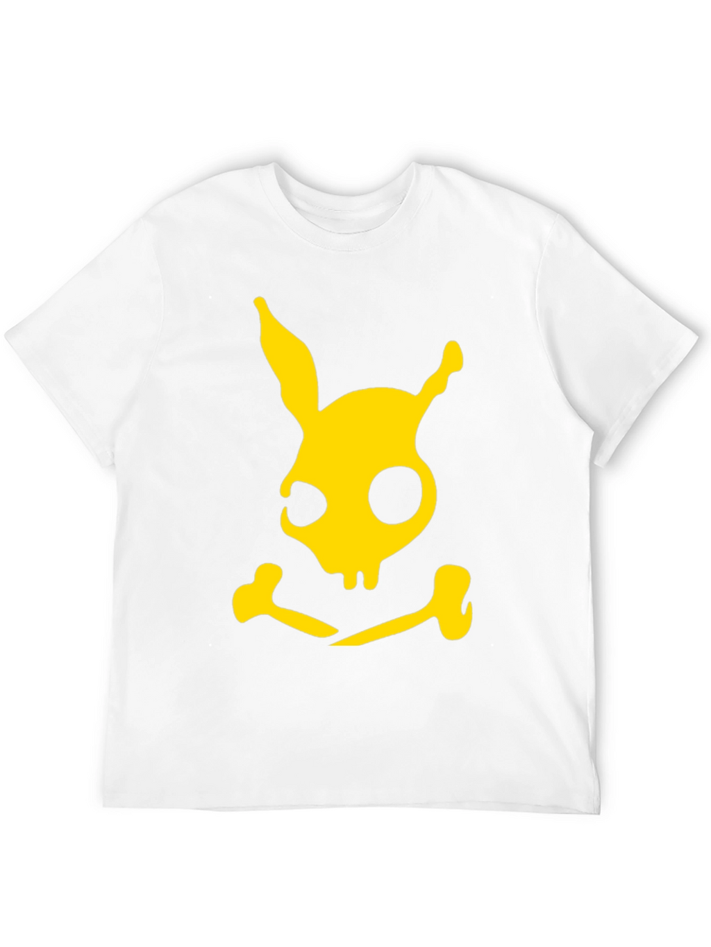 Rabbit Skull & Crossbones Graphic Tee - Black