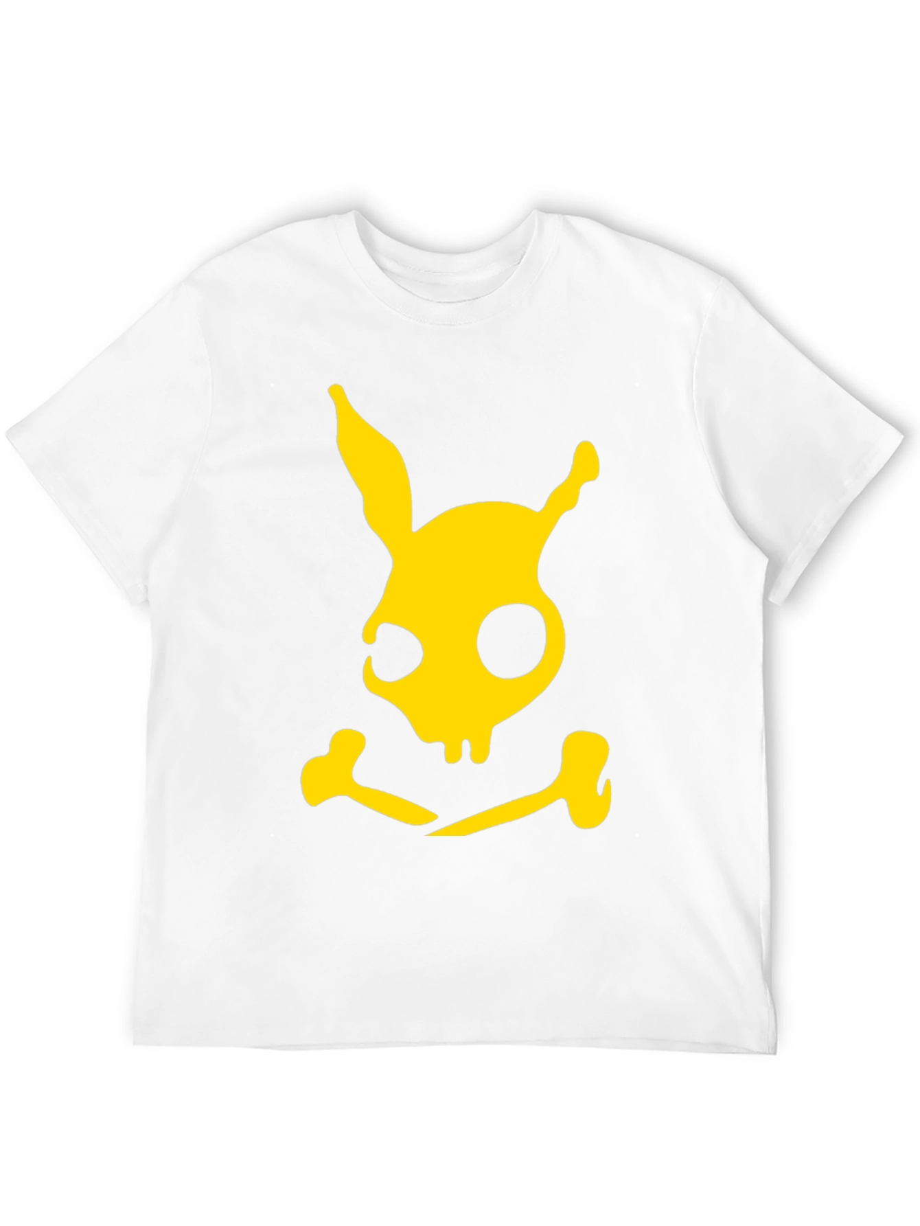 Rabbit Skull & Crossbones Graphic Tee - Black