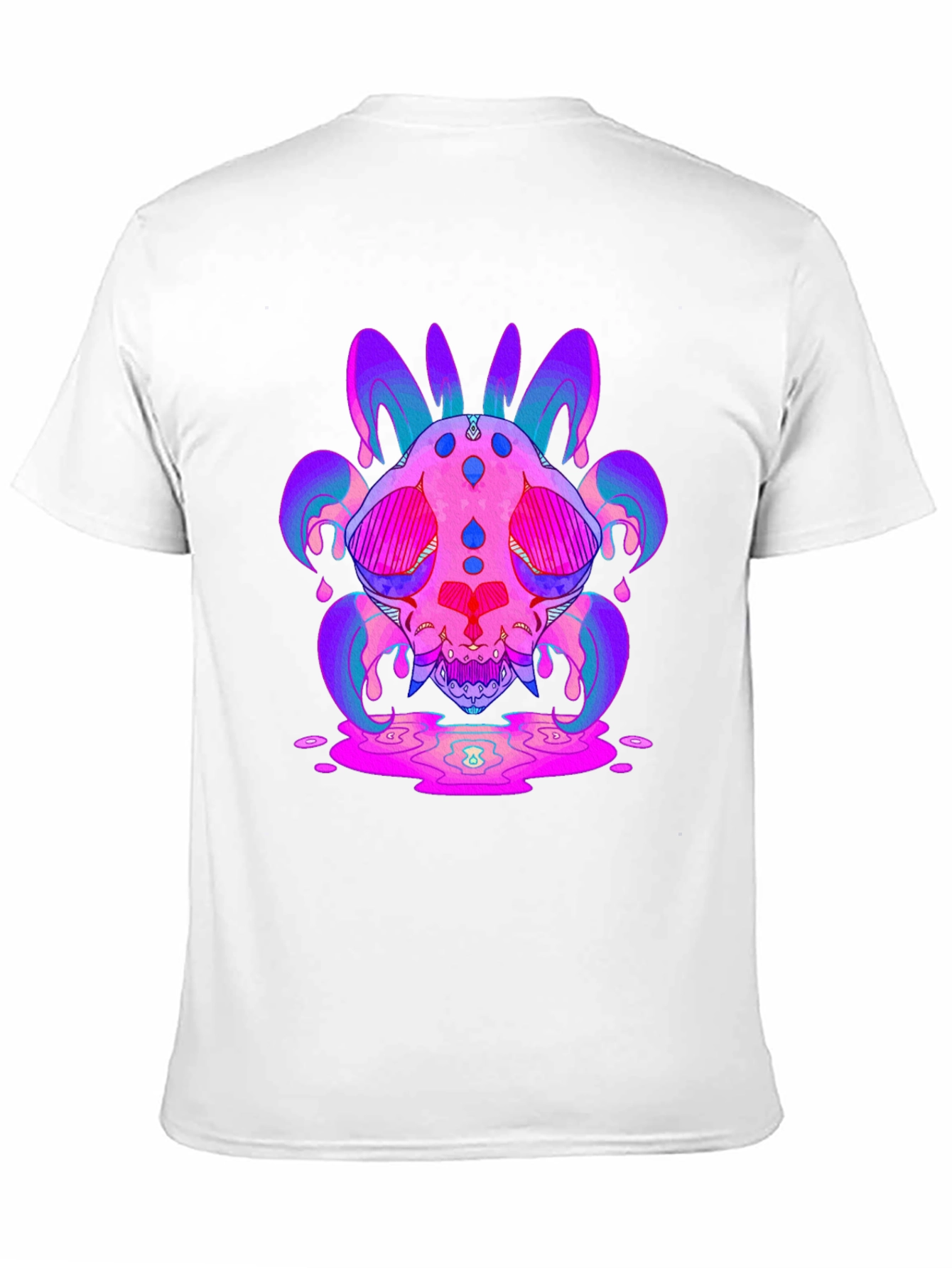 Vaporwave Skull Graphic Tee - Unisex
