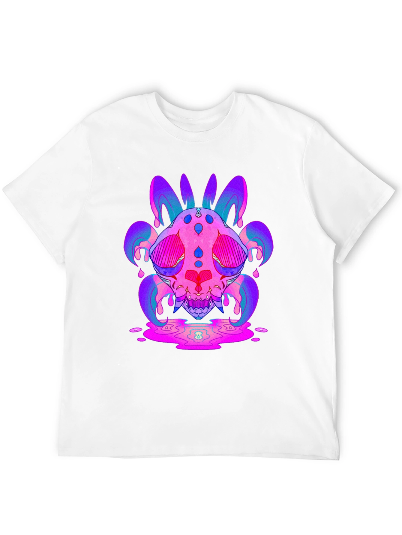 Vaporwave Skull Graphic Tee - Unisex