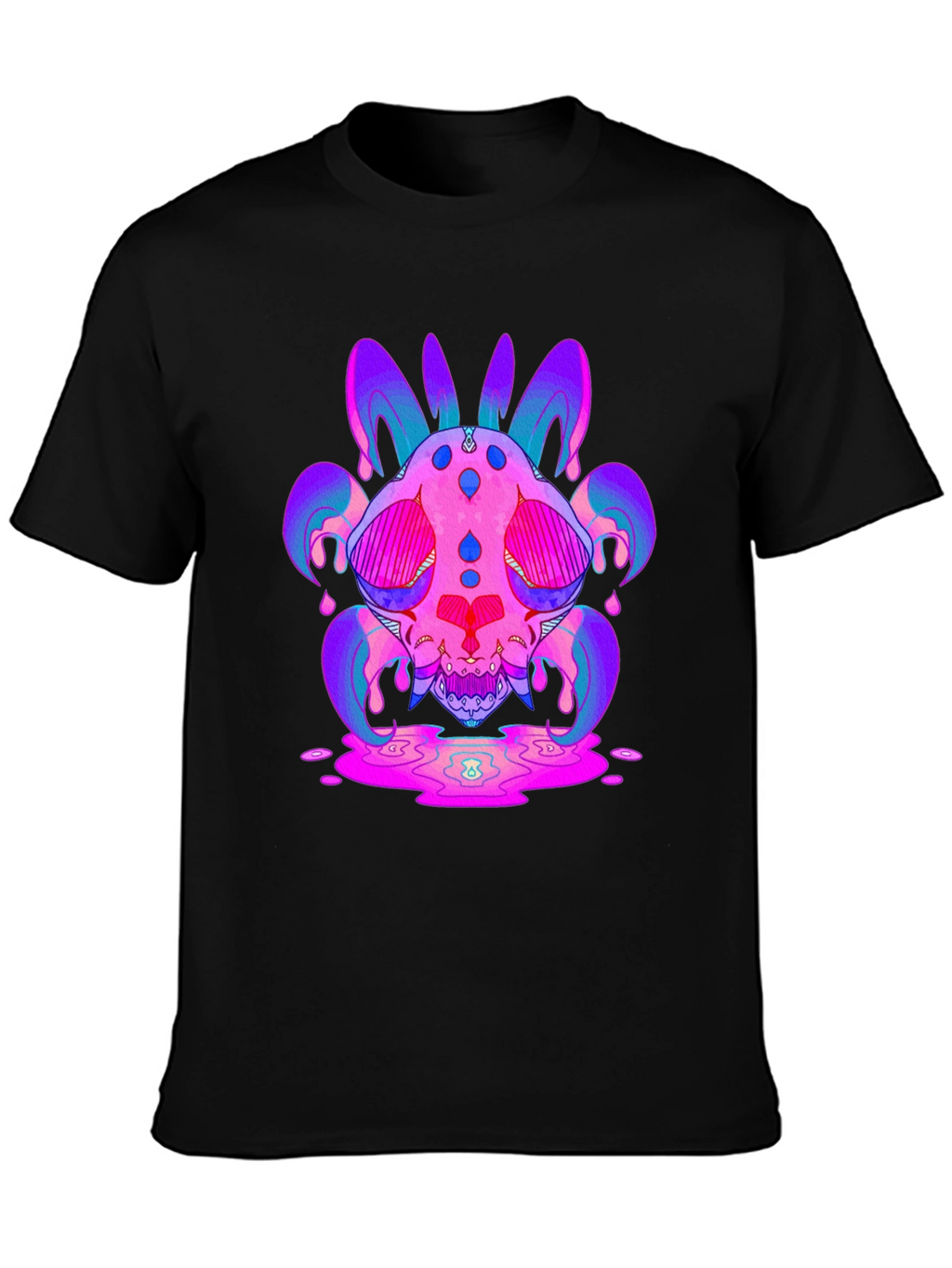 Vaporwave Skull Graphic Tee - Unisex