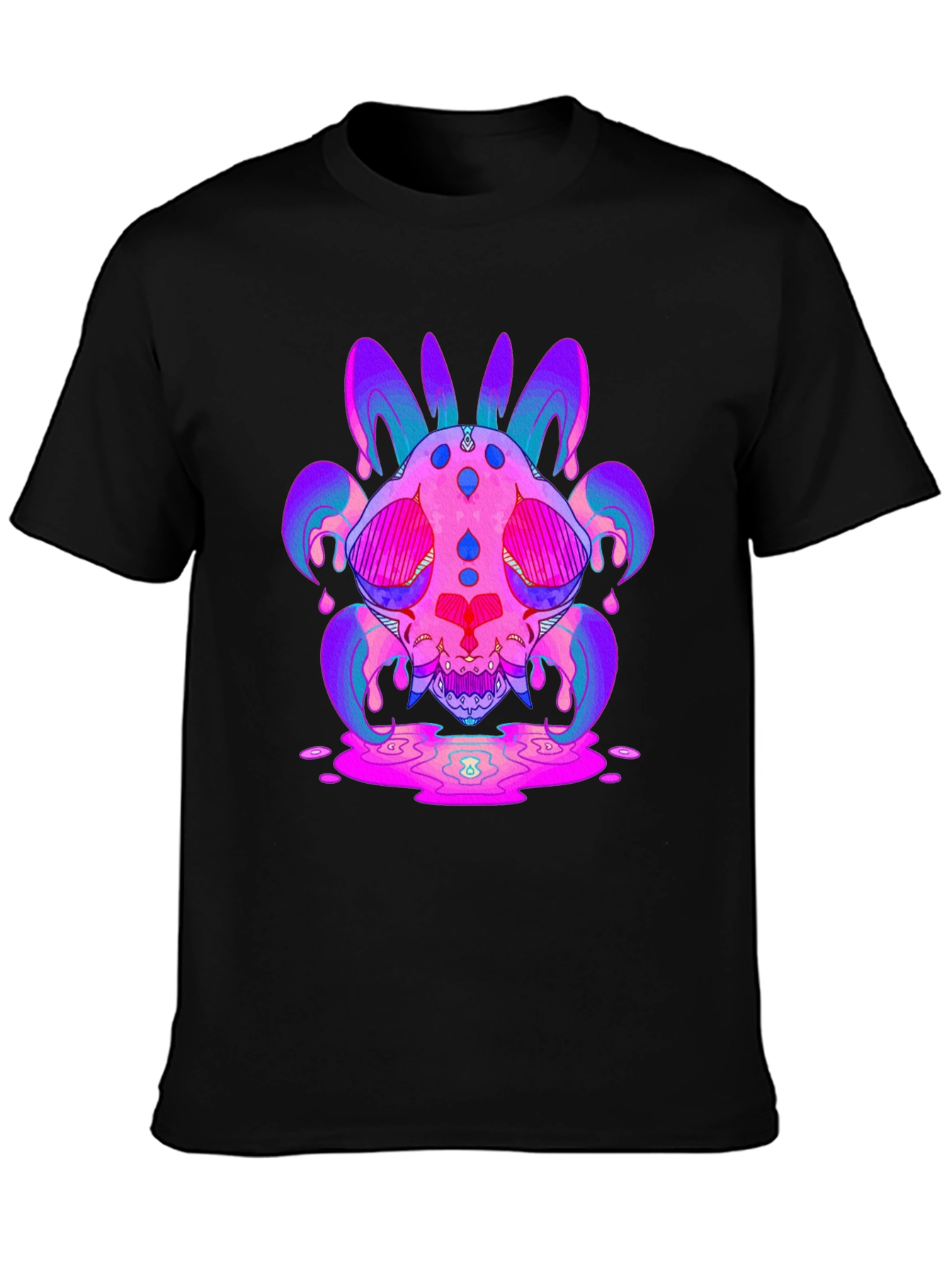 Vaporwave Skull Graphic Tee - Unisex