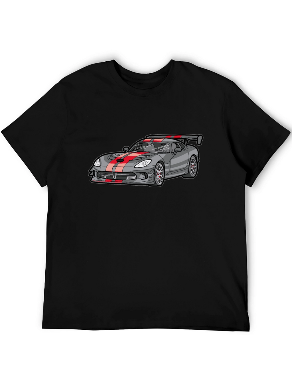 Sleek Car Graphic Tee - Black