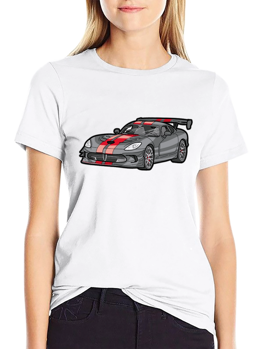 Sleek Car Graphic Tee - Black