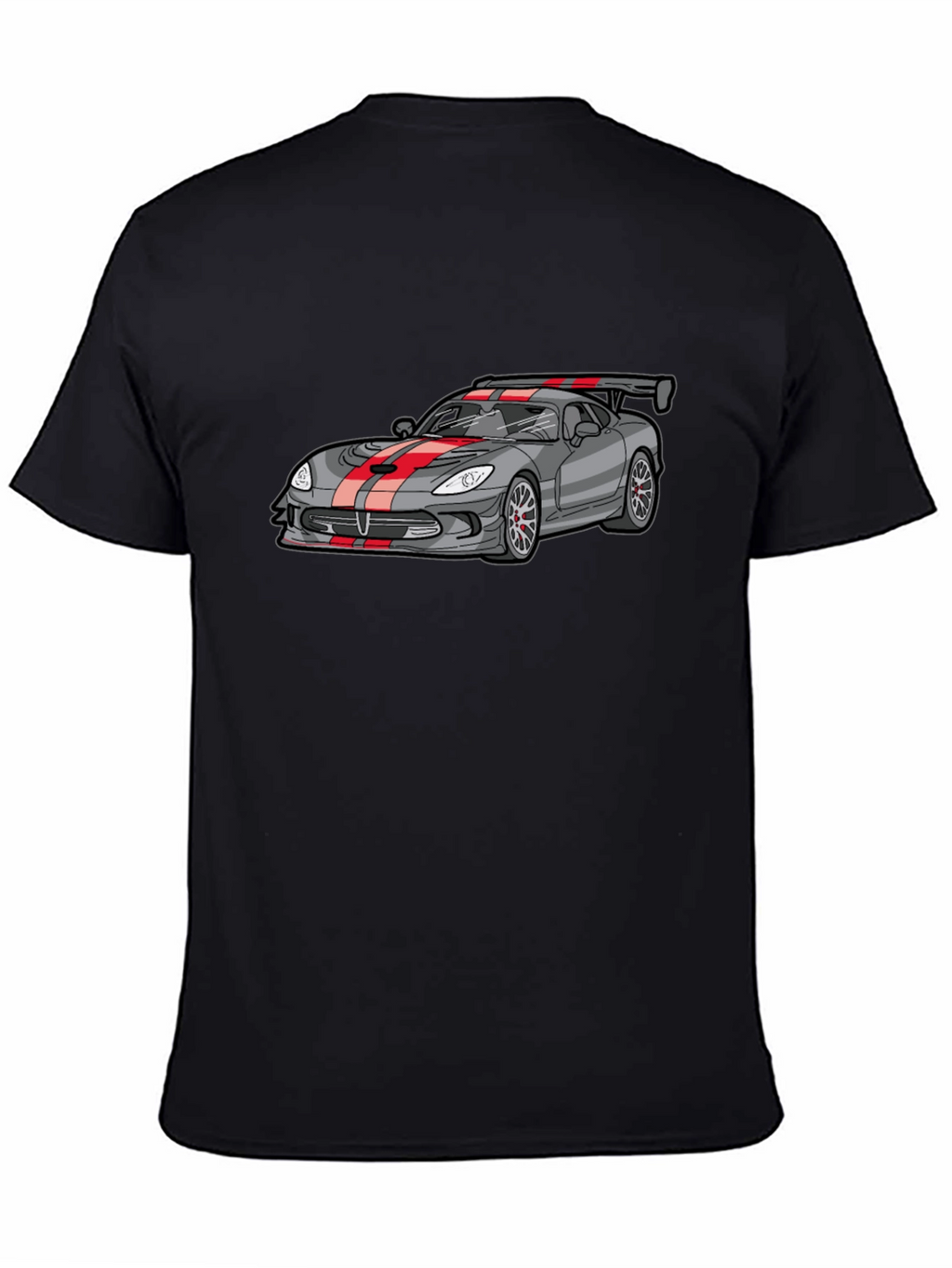 Sleek Car Graphic Tee - Black