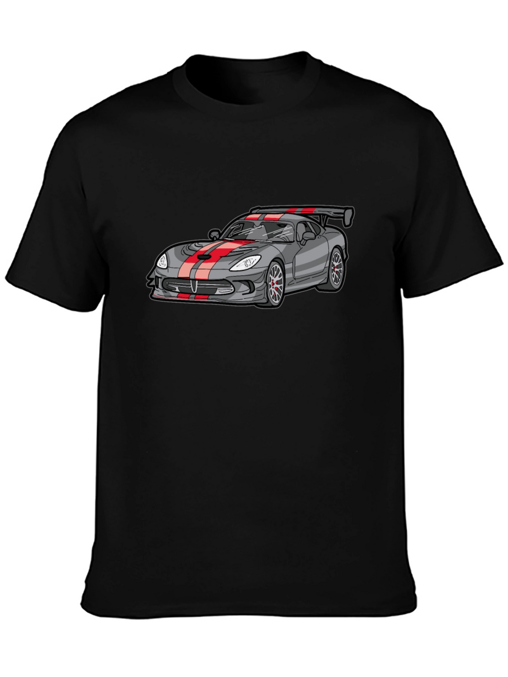 Sleek Car Graphic Tee - Black
